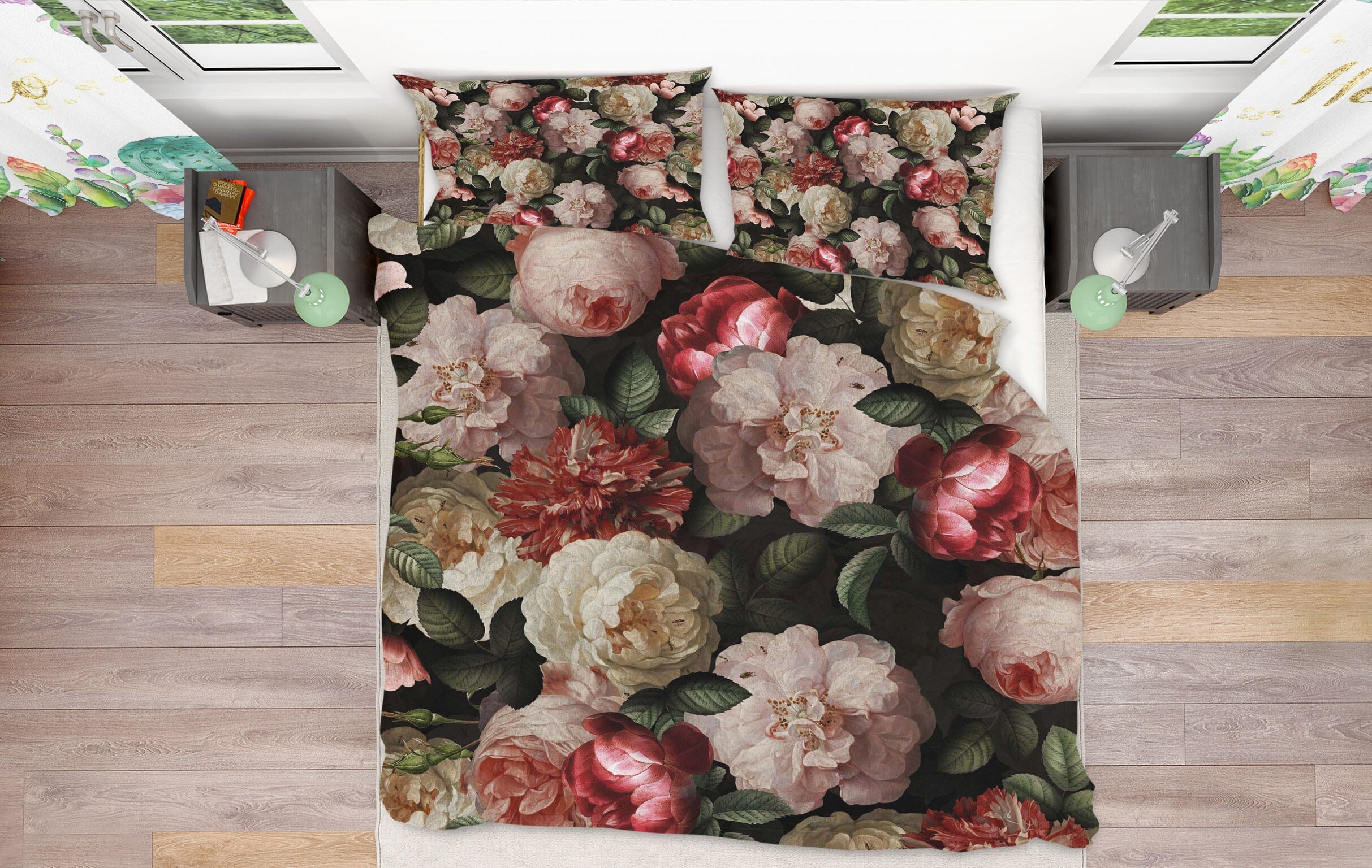 3D Beautiful Peony Flower 113 Uta Naumann Bedding Bed Pillowcases Quilt Quiet Covers AJ Creativity Home