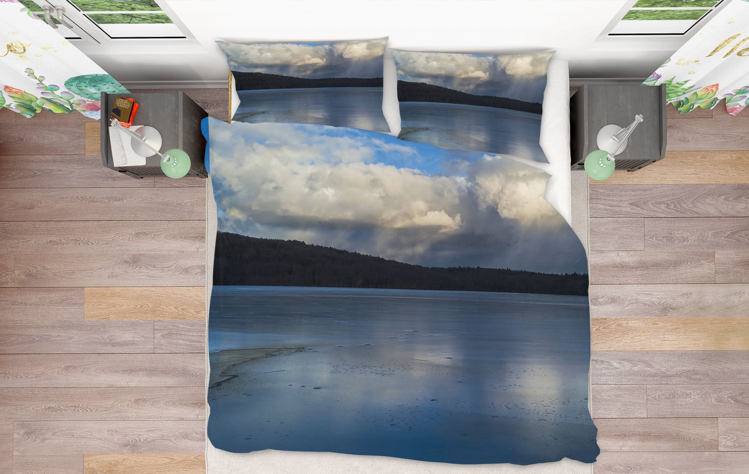 3D Lake Cloud 1022 Jerry LoFaro bedding Bed Pillowcases Quilt Quiet Covers AJ Creativity Home