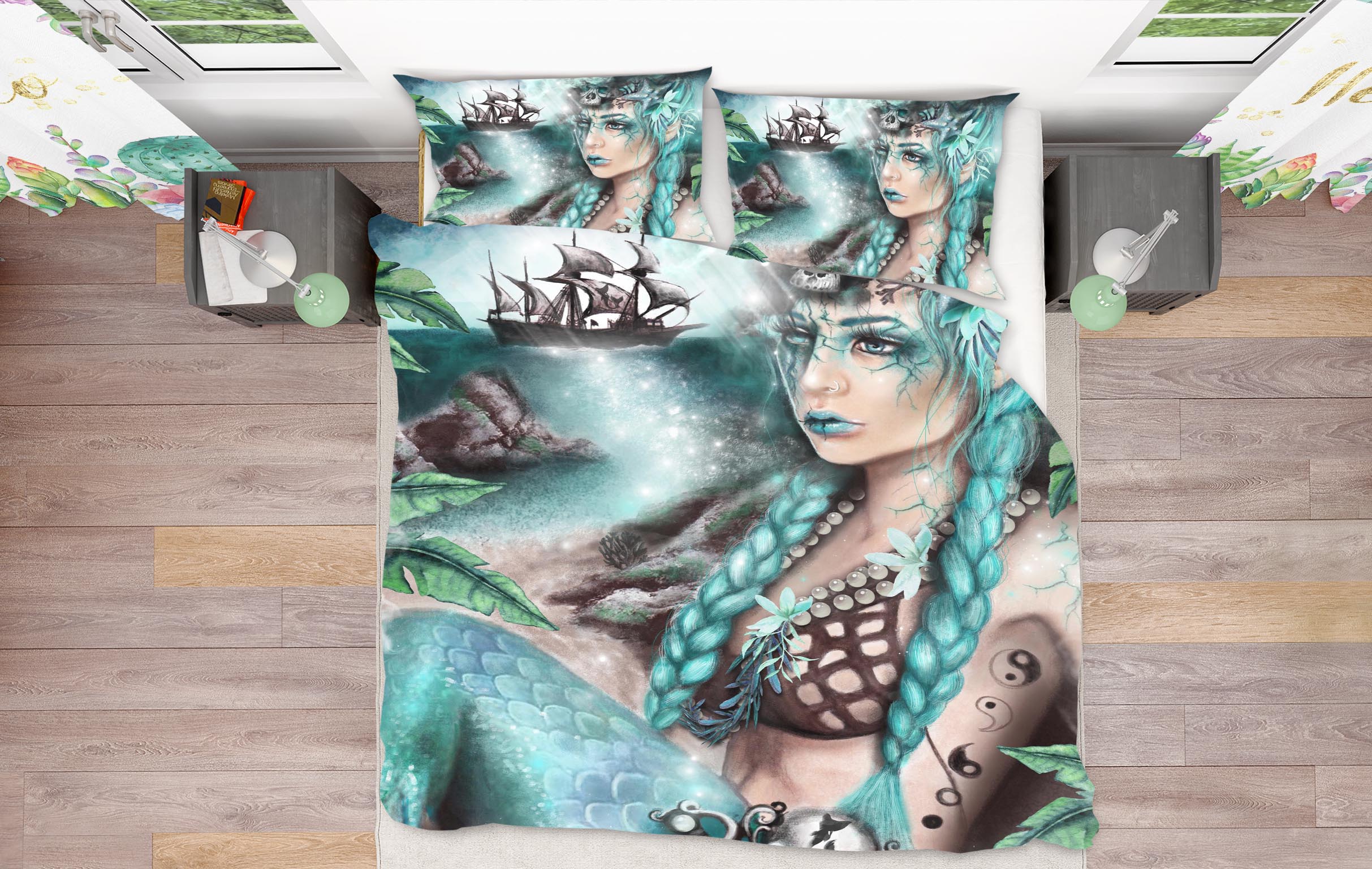 3D Mermaid Woman 8578 Sheena Pike Bedding Bed Pillowcases Quilt Cover Duvet Cover