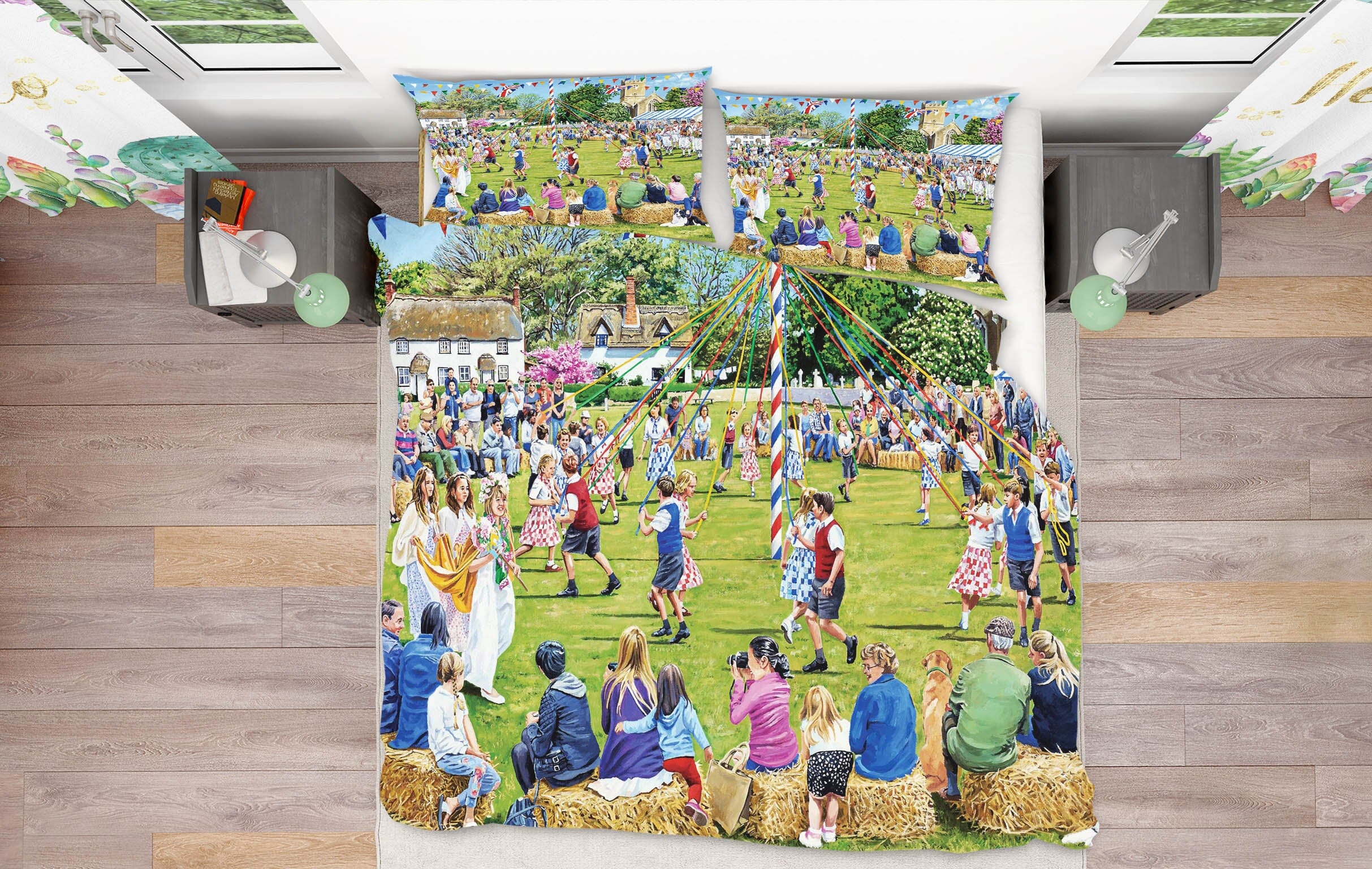 3D May Day Celebrations 2039 Trevor Mitchell bedding Bed Pillowcases Quilt Quiet Covers AJ Creativity Home