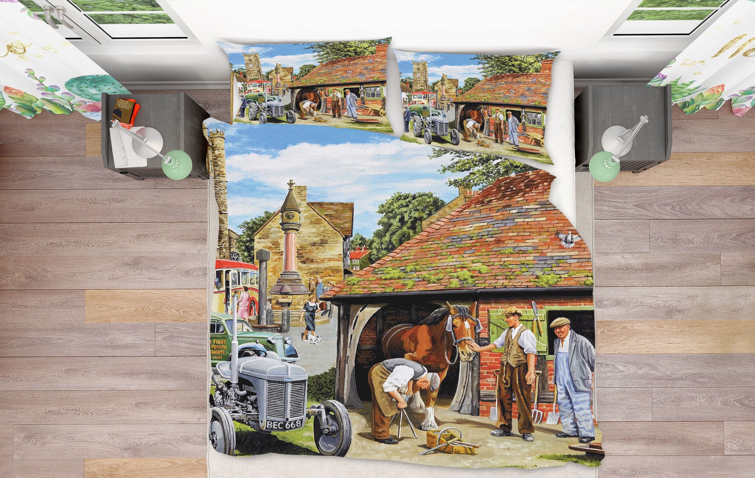 3D Old Friends 2042 Trevor Mitchell bedding Bed Pillowcases Quilt Quiet Covers AJ Creativity Home