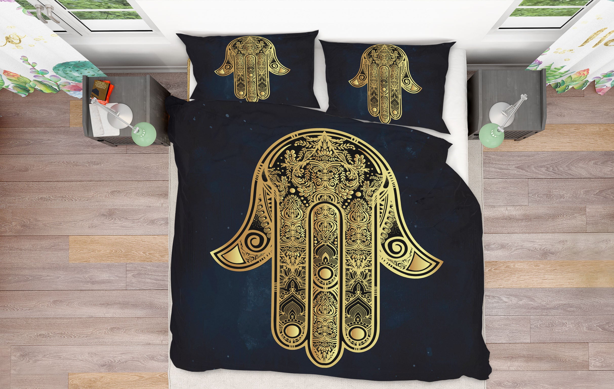3D Hand Of Fatima 61119 Bed Pillowcases Quilt