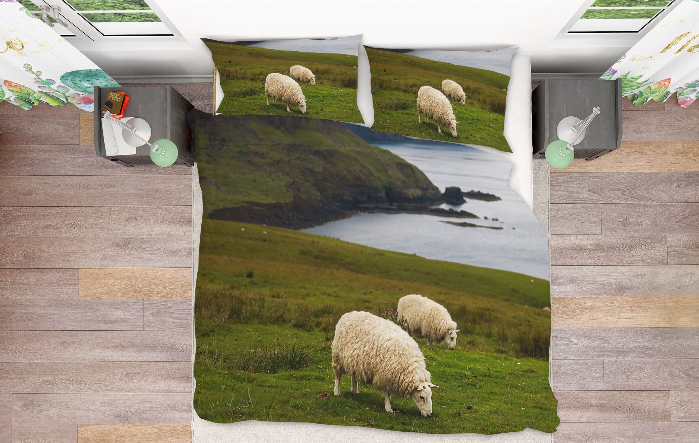3D Scottish Sheep 1021 Jerry LoFaro bedding Bed Pillowcases Quilt Quiet Covers AJ Creativity Home