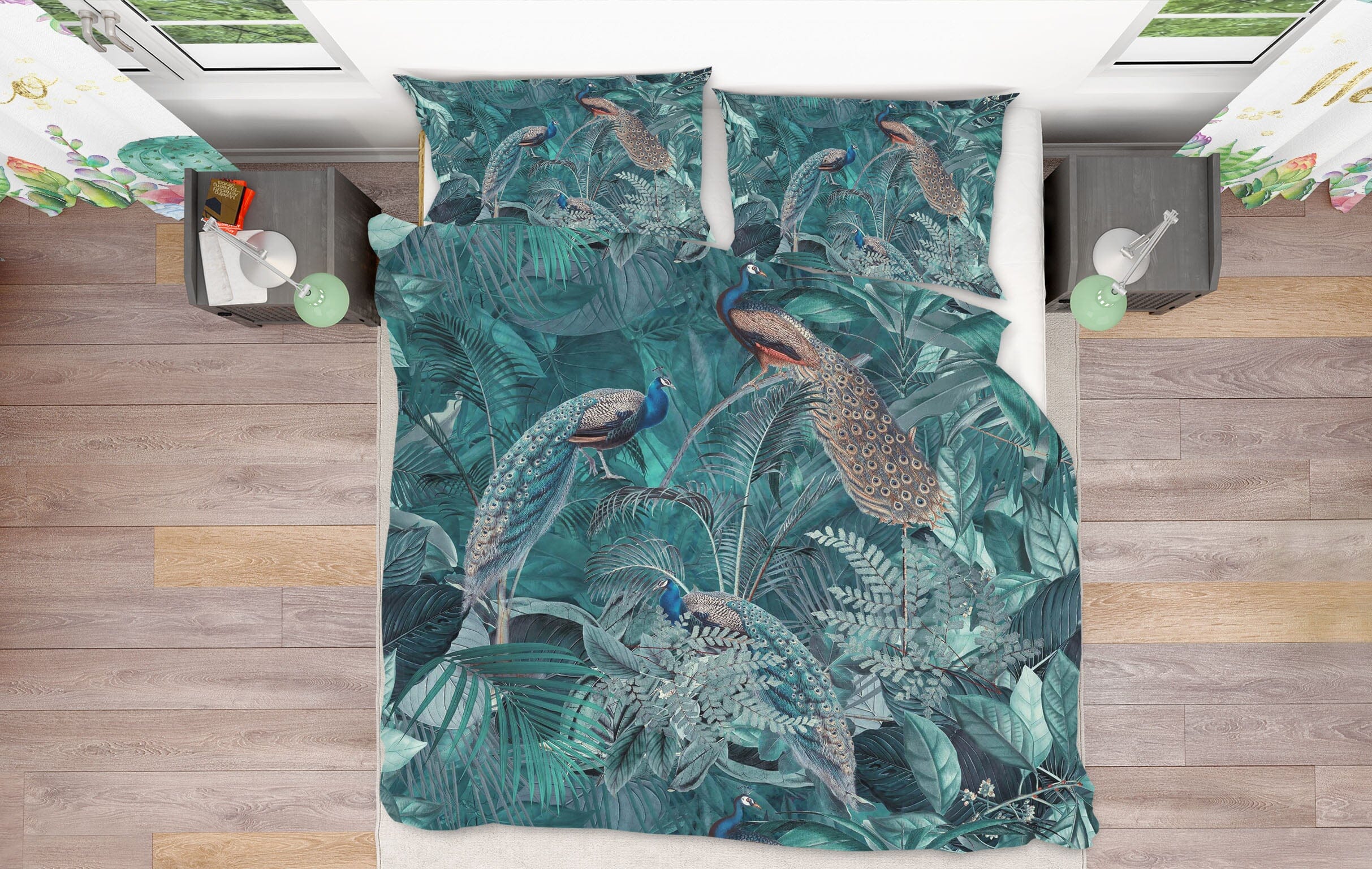 3D Peacock Home 112 Andrea haase Bedding Bed Pillowcases Quilt Quiet Covers AJ Creativity Home