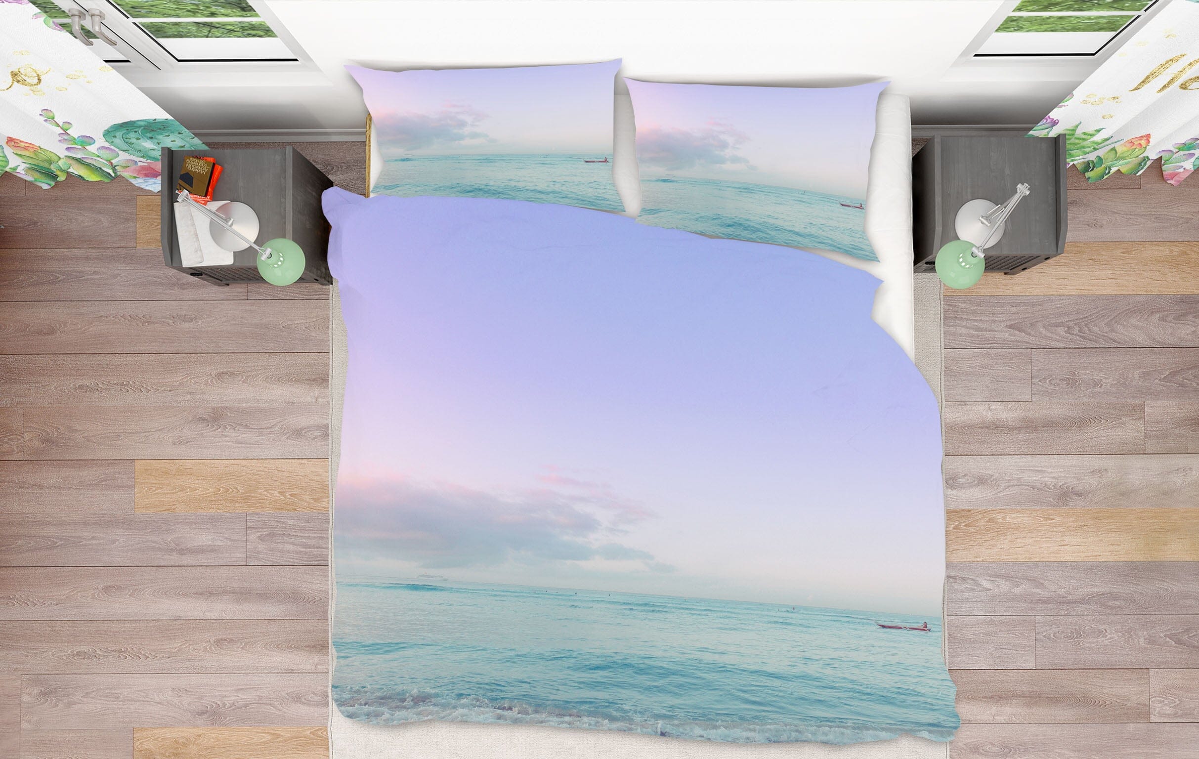 3D Purple Sky 2014 Noirblanc777 Bedding Bed Pillowcases Quilt Quiet Covers AJ Creativity Home