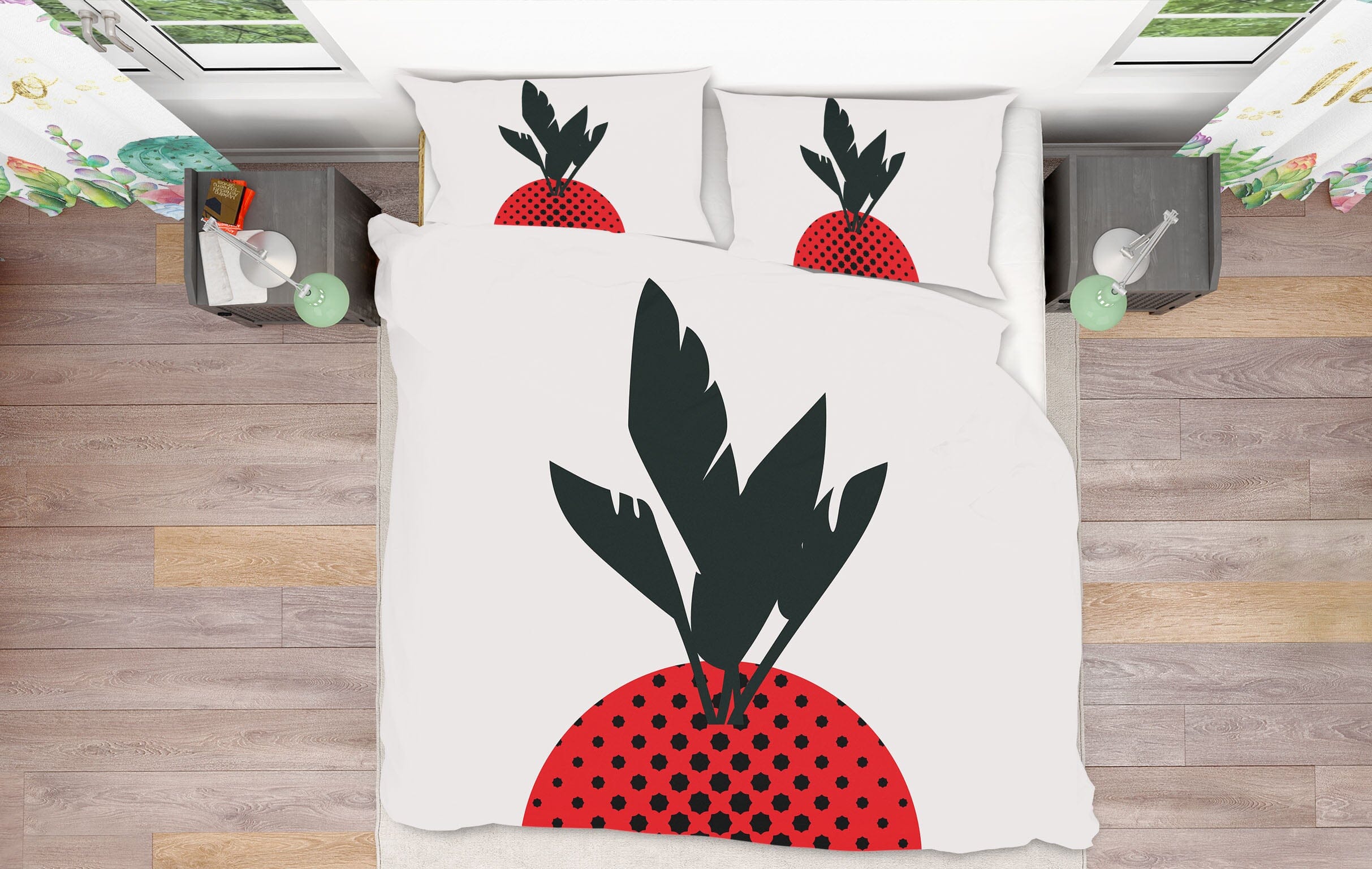 3D Red Leaves 181 Boris Draschoff Bedding Bed Pillowcases Quilt Quiet Covers AJ Creativity Home