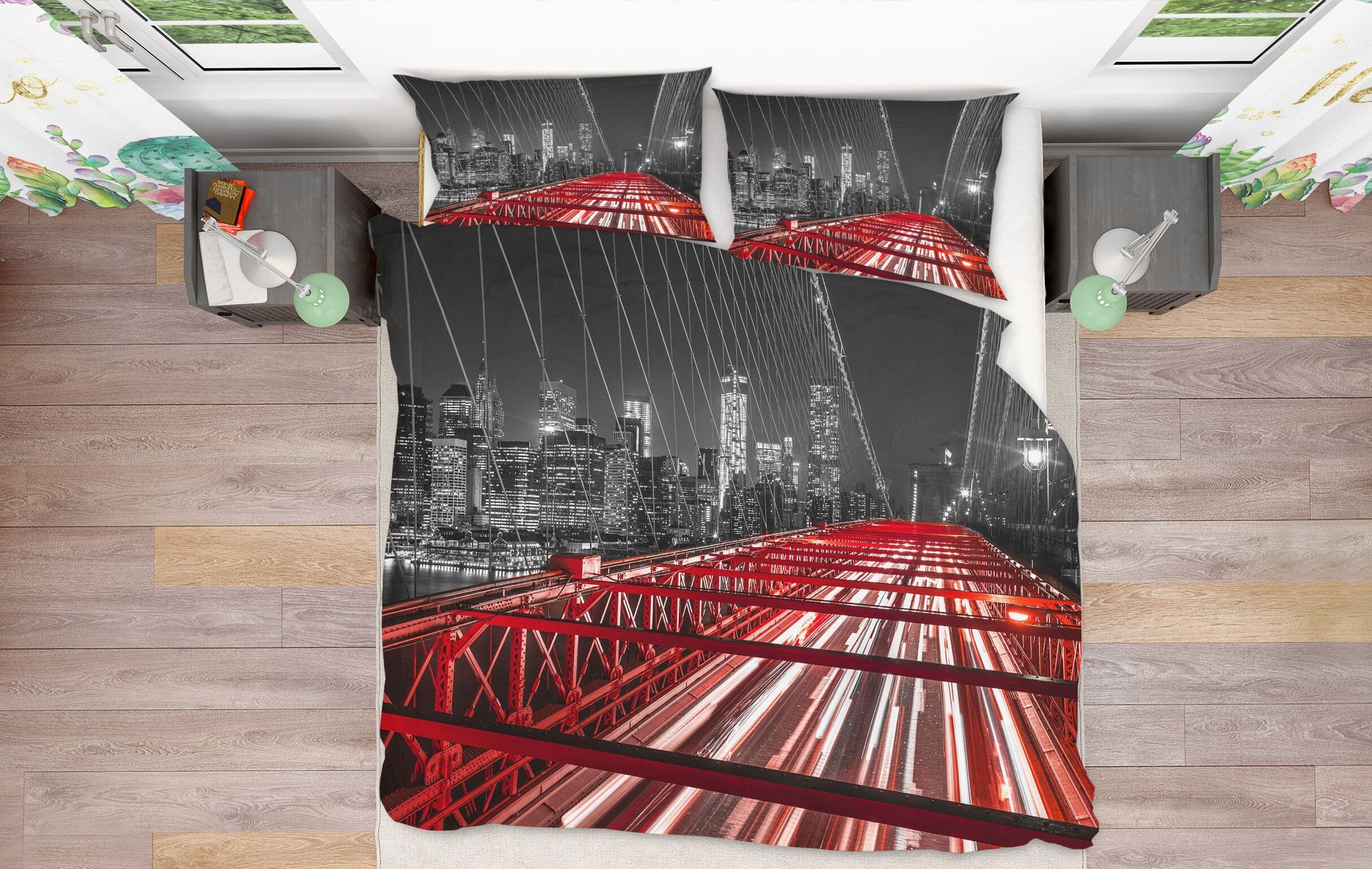 3D Red Bridge 1019 Assaf Frank Bedding Bed Pillowcases Quilt Quiet Covers AJ Creativity Home