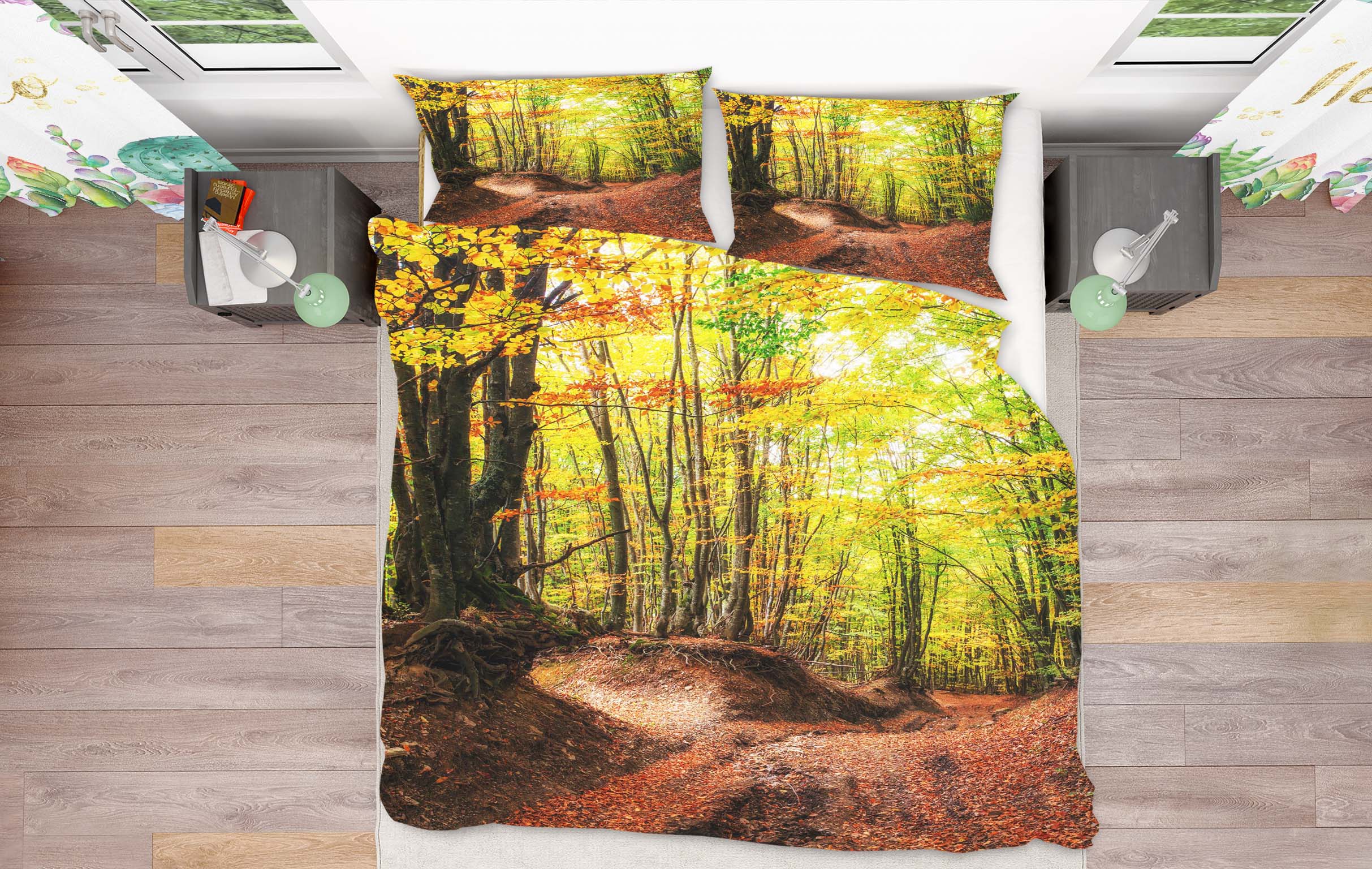 3D Forest 60167 Bed Pillowcases Quilt