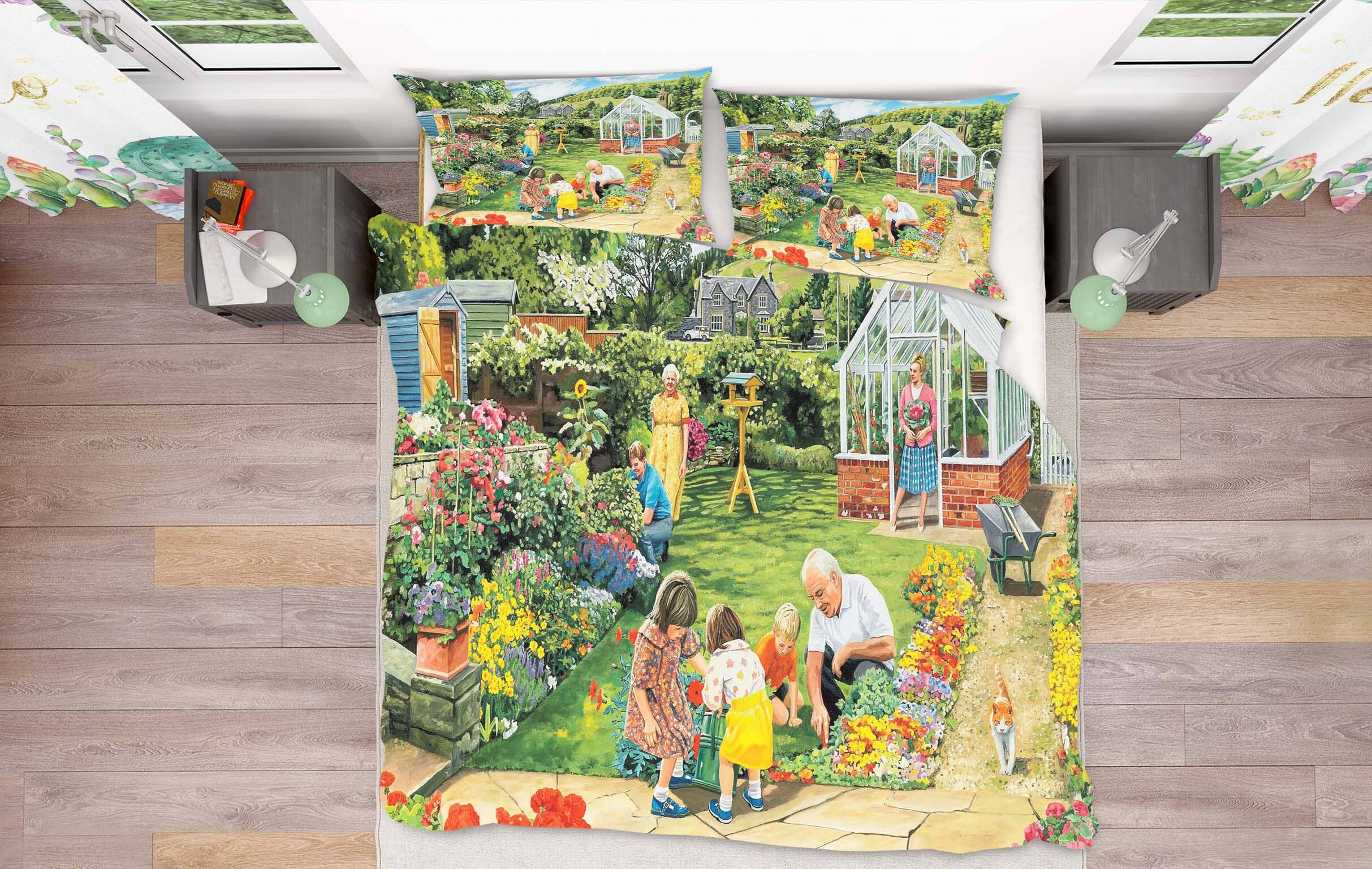 3D Gardening With Grandad 2025 Trevor Mitchell bedding Bed Pillowcases Quilt Quiet Covers AJ Creativity Home