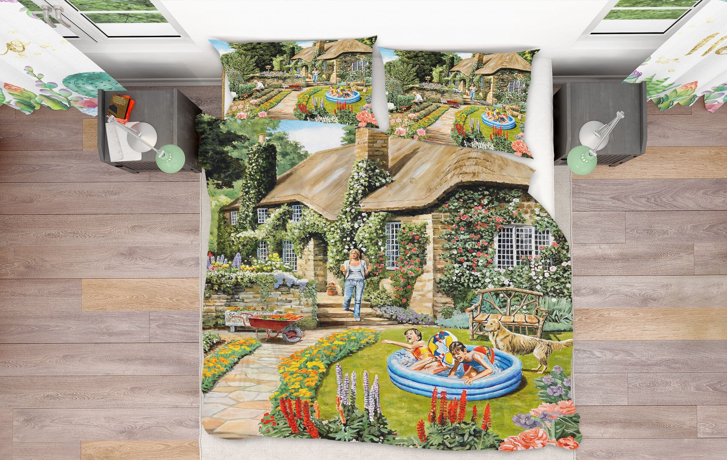3D Summer Garden 2054 Trevor Mitchell bedding Bed Pillowcases Quilt Quiet Covers AJ Creativity Home