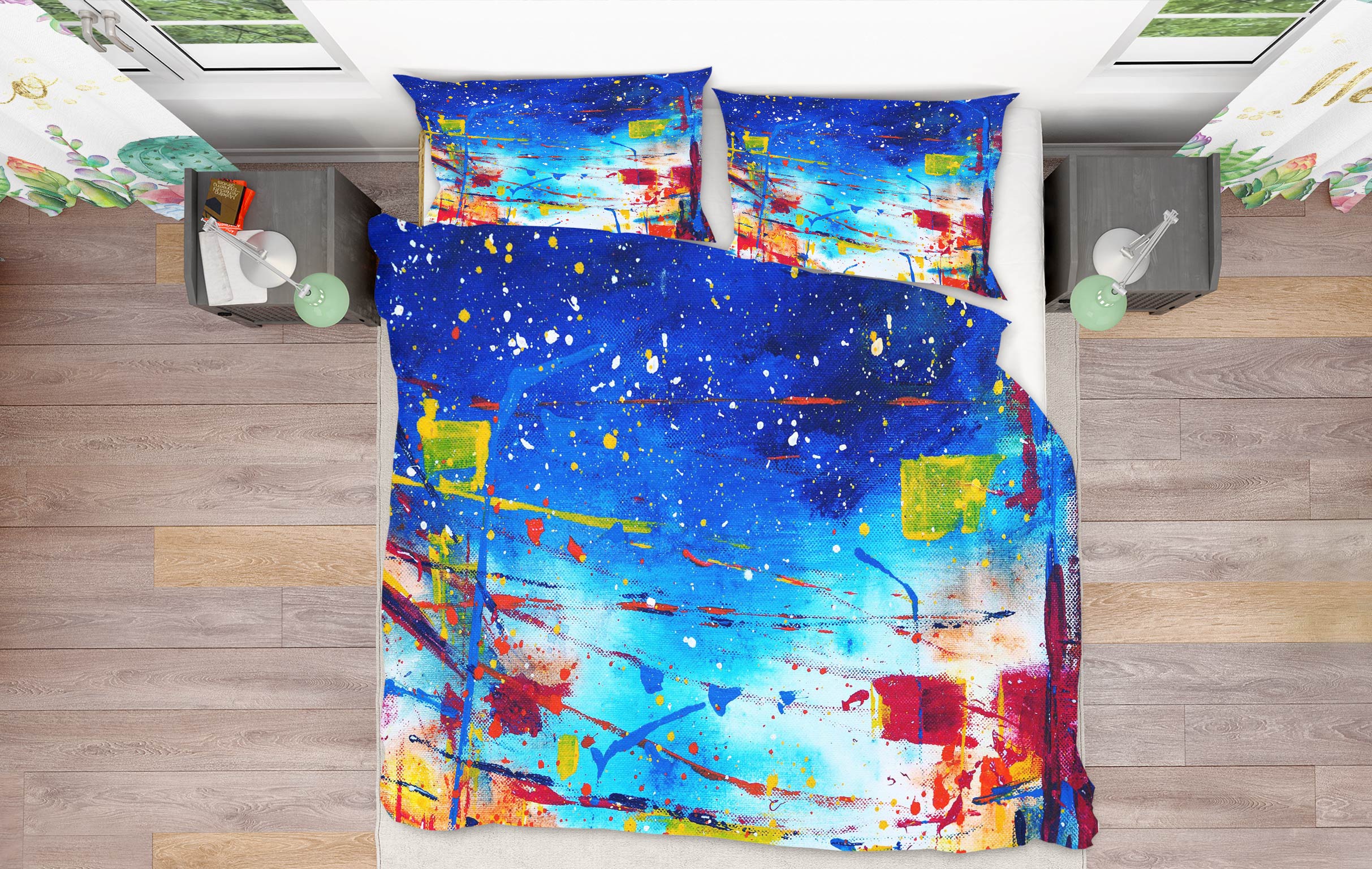 3D Color Flag Paint 60016 Bed Pillowcases Quilt