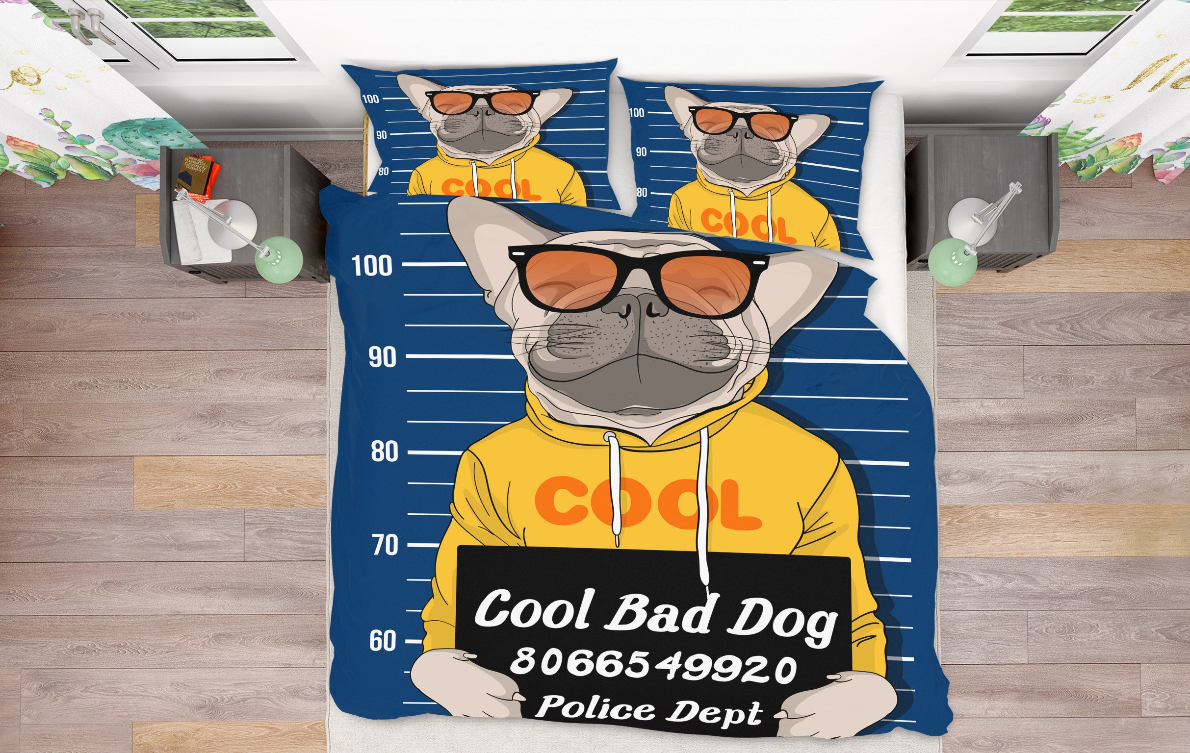 3D Dog Sunglasses 61073 Bed Pillowcases Quilt