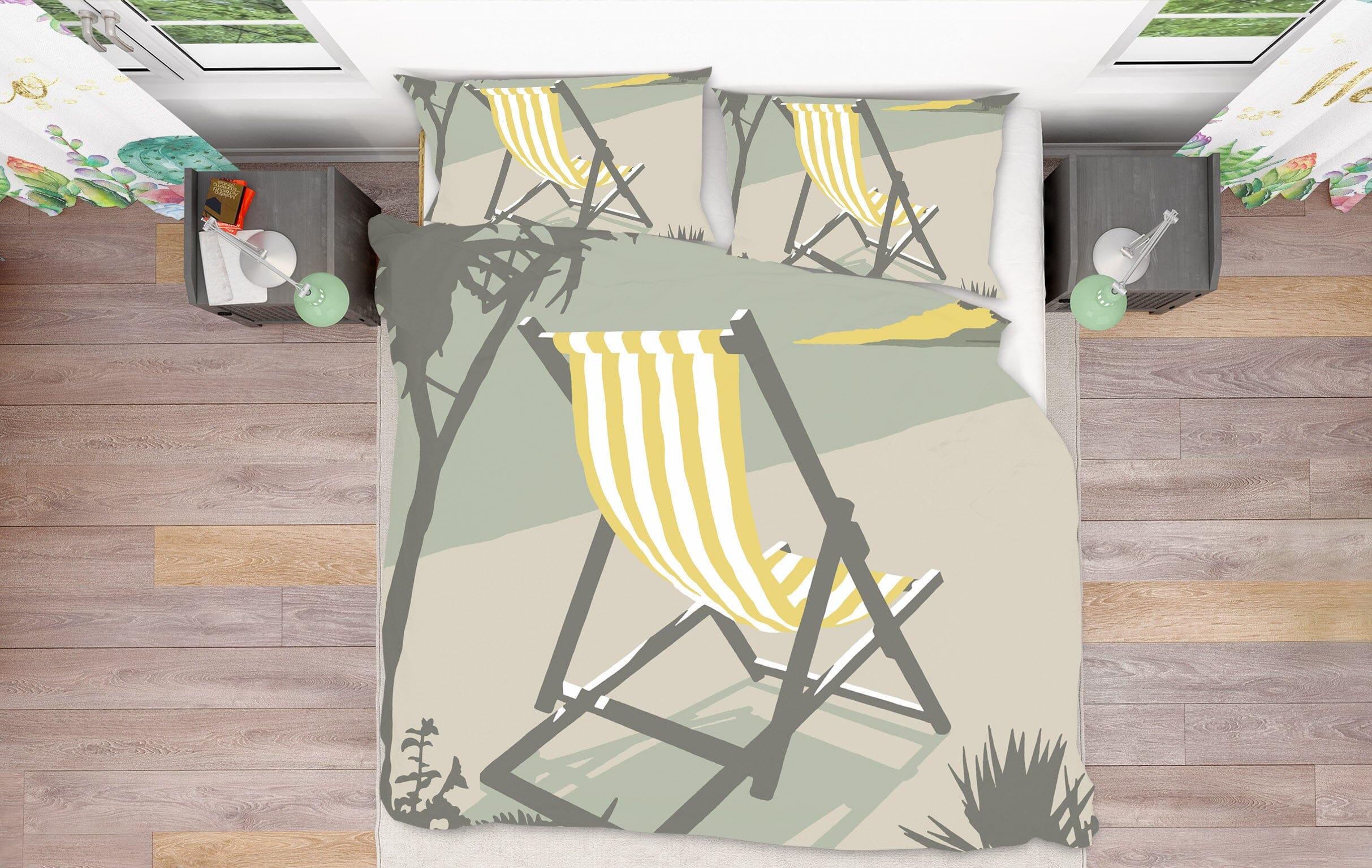 3D Marazion Deckchair 2027 Steve Read Bedding Bed Pillowcases Quilt Quiet Covers AJ Creativity Home