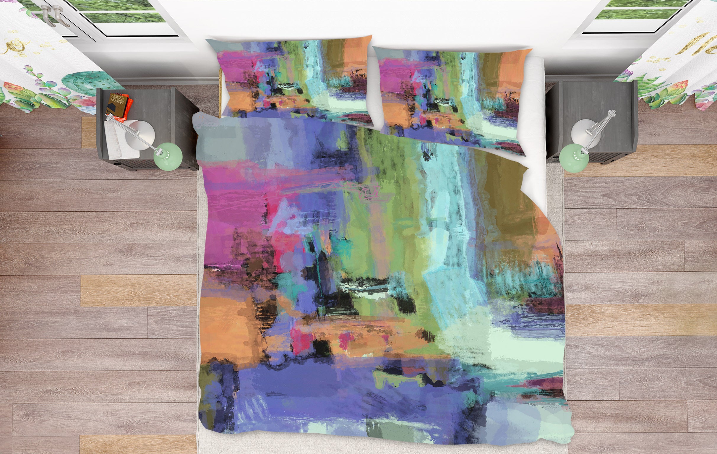 3D Green Painting 1022 Michael Tienhaara Bedding Bed Pillowcases Quilt