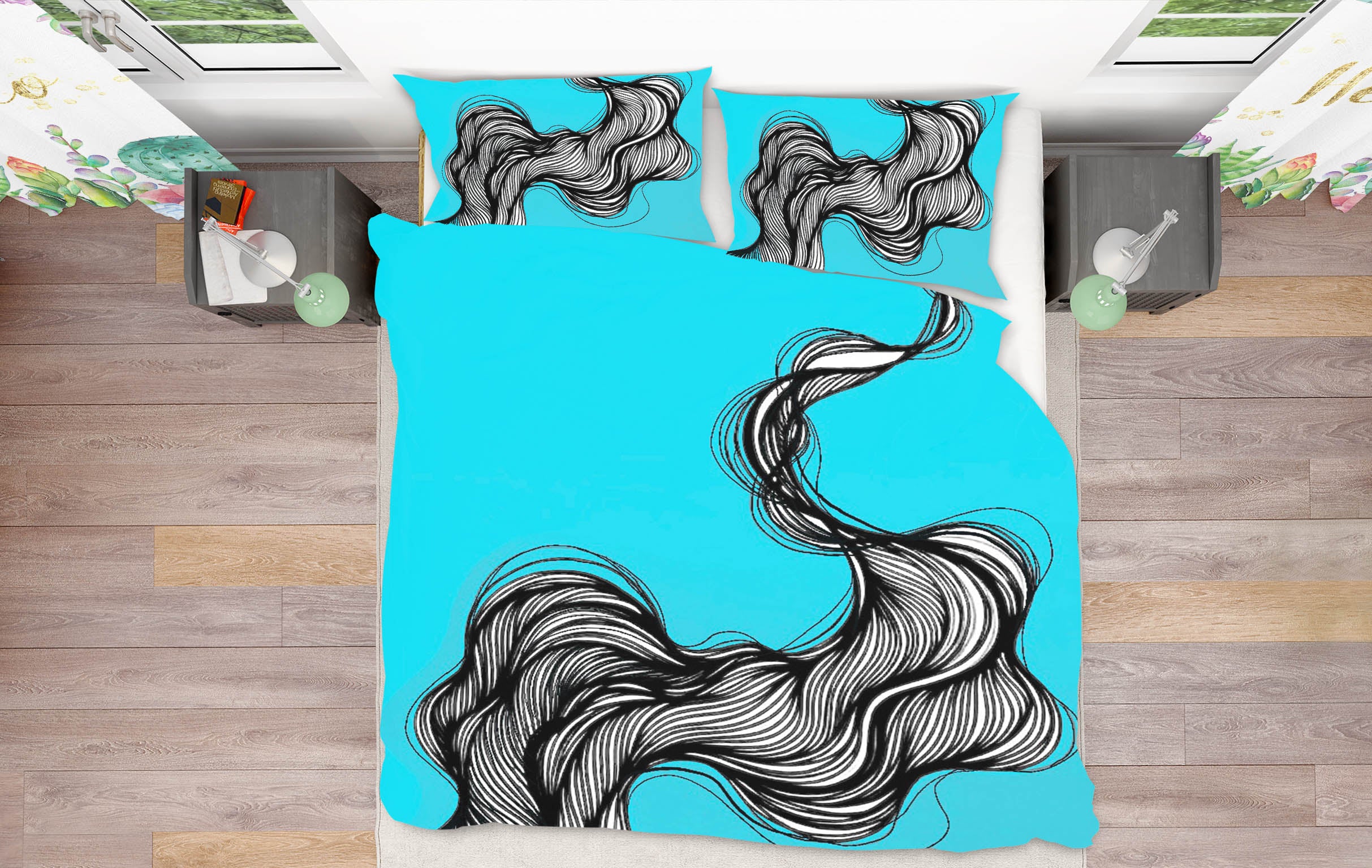 3D Black Lines 3024 Jacqueline Reynoso Bedding Bed Pillowcases Quilt Cover Duvet Cover