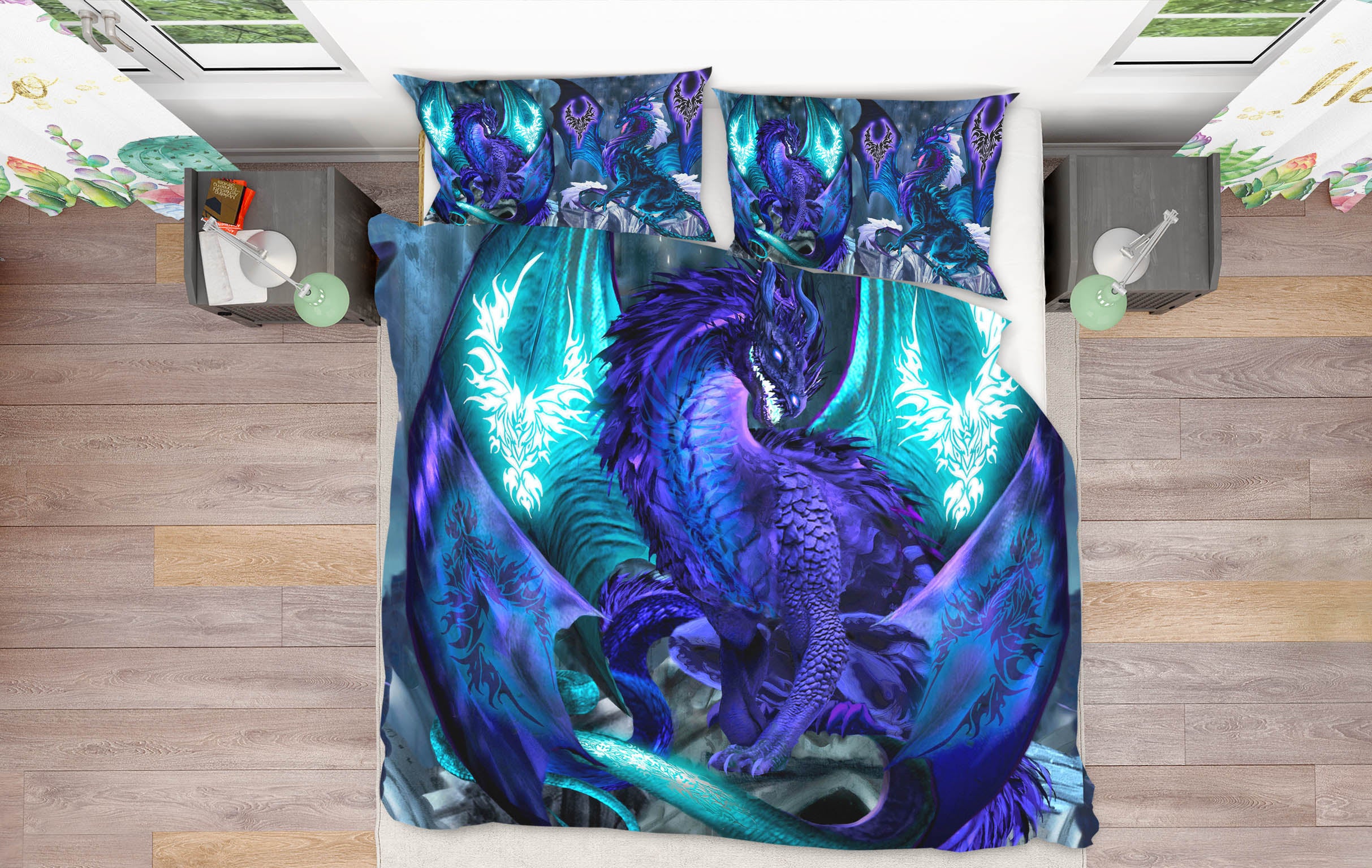 3D Purple Dragon 8322 Ruth Thompson Bedding Bed Pillowcases Quilt Cover Duvet Cover
