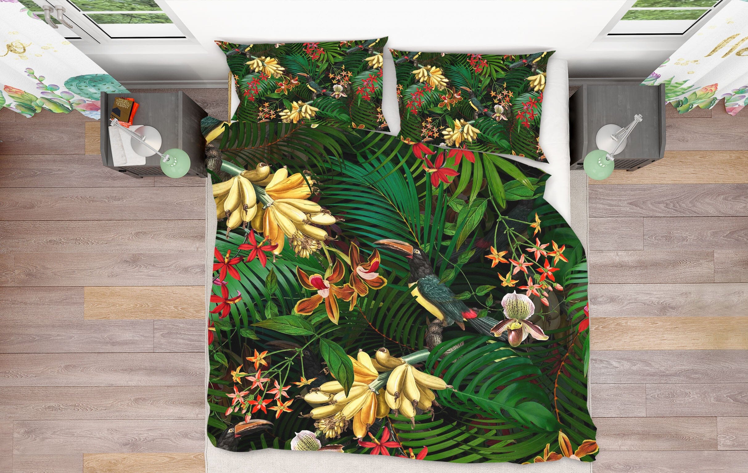 3D Banana Toucan 158 Uta Naumann Bedding Bed Pillowcases Quilt Quiet Covers AJ Creativity Home