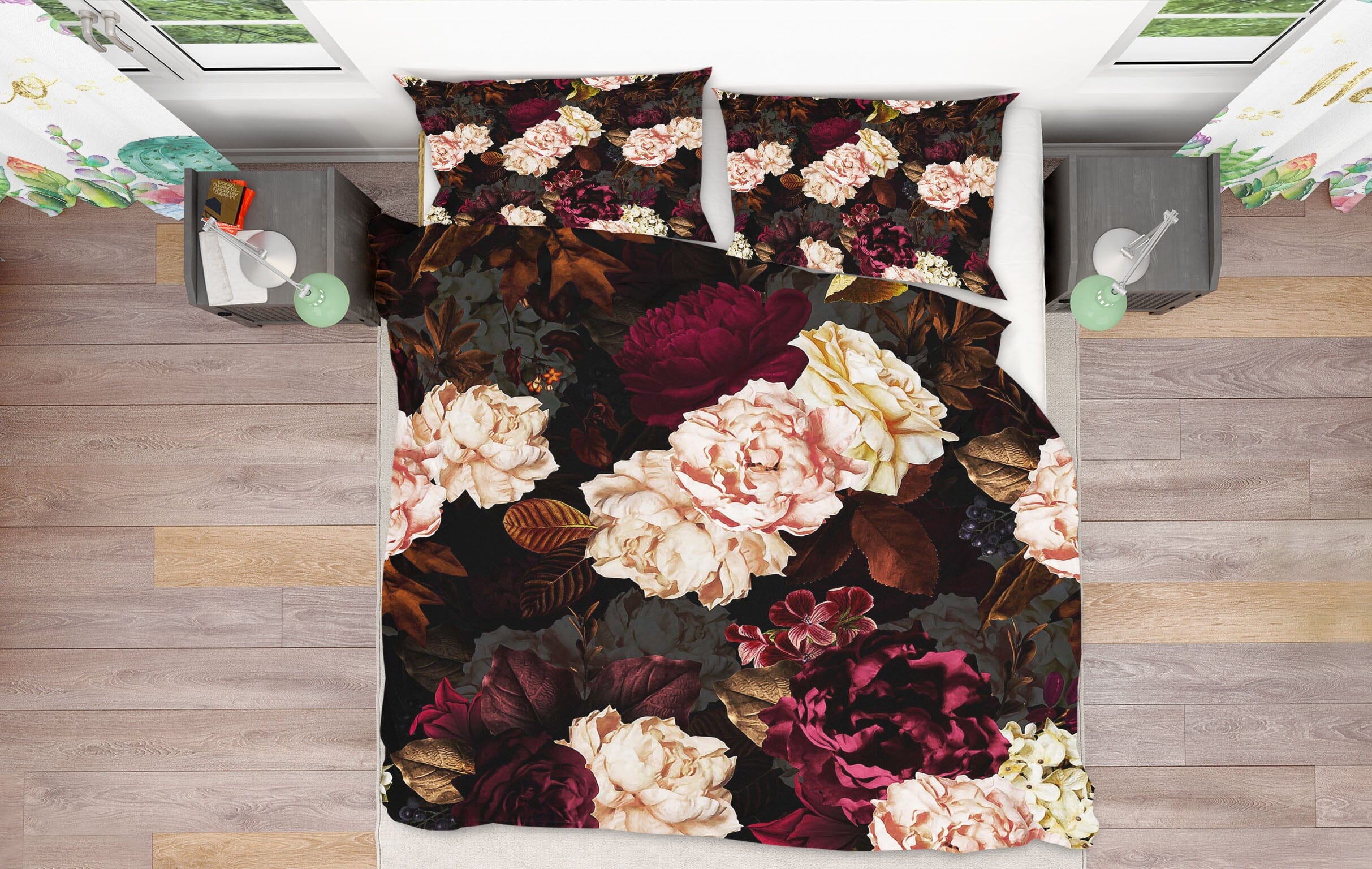 3D Blooming Peony 142 Uta Naumann Bedding Bed Pillowcases Quilt Quiet Covers AJ Creativity Home