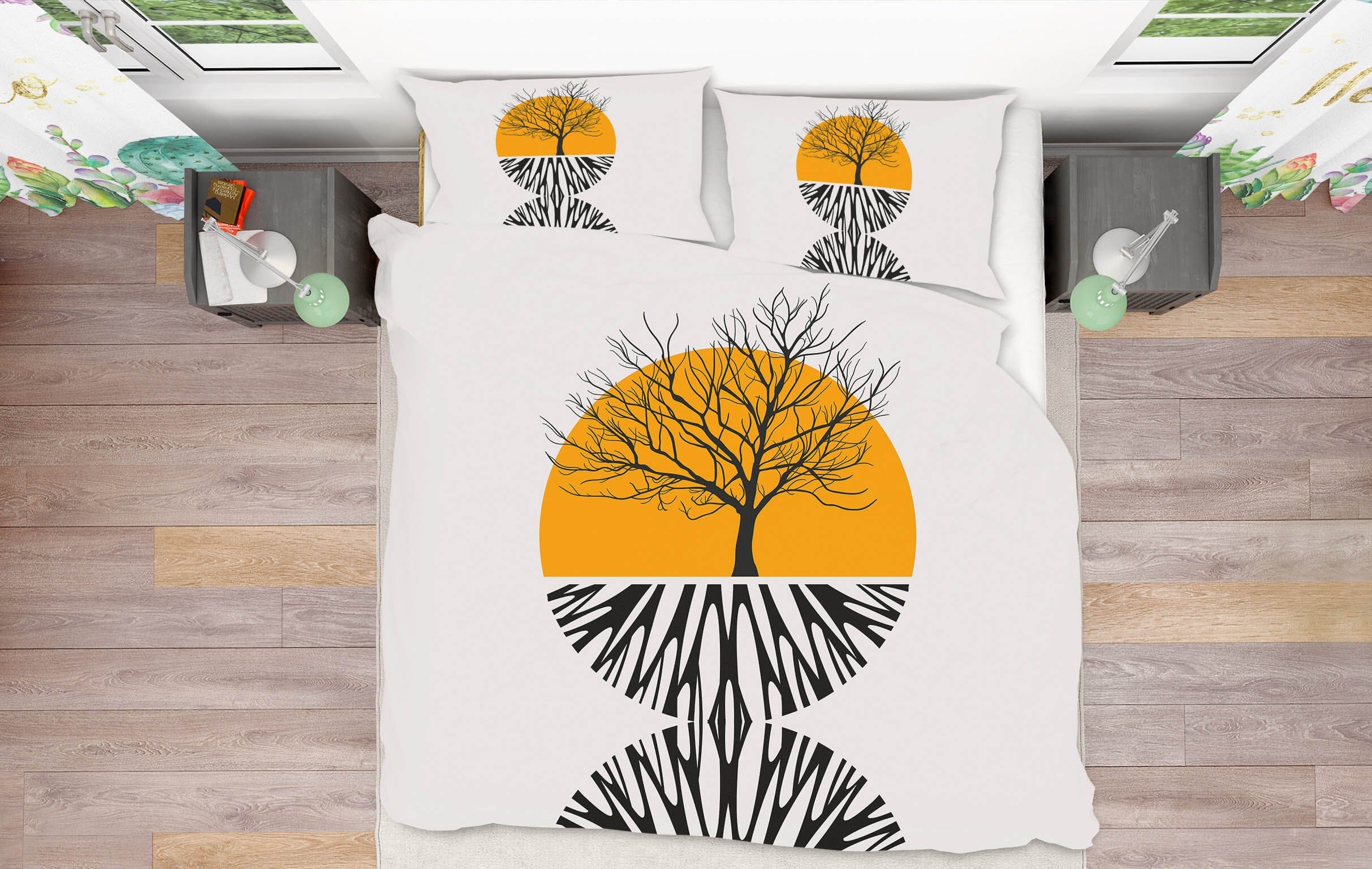 3D Yellow Rround 235 Boris Draschoff Bedding Bed Pillowcases Quilt Quiet Covers AJ Creativity Home