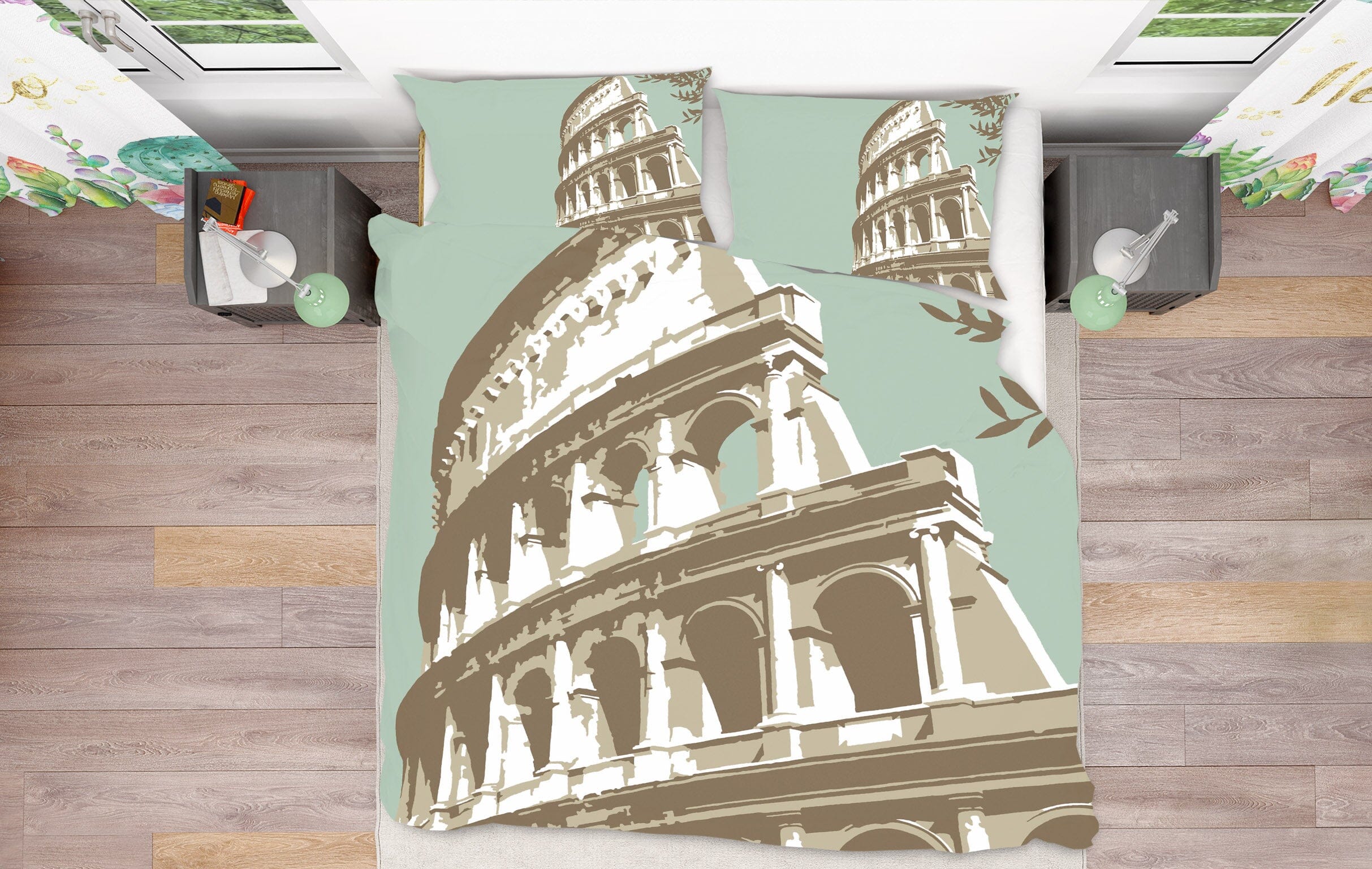 3D Coloseum Rome 2014 Steve Read Bedding Bed Pillowcases Quilt Quiet Covers AJ Creativity Home