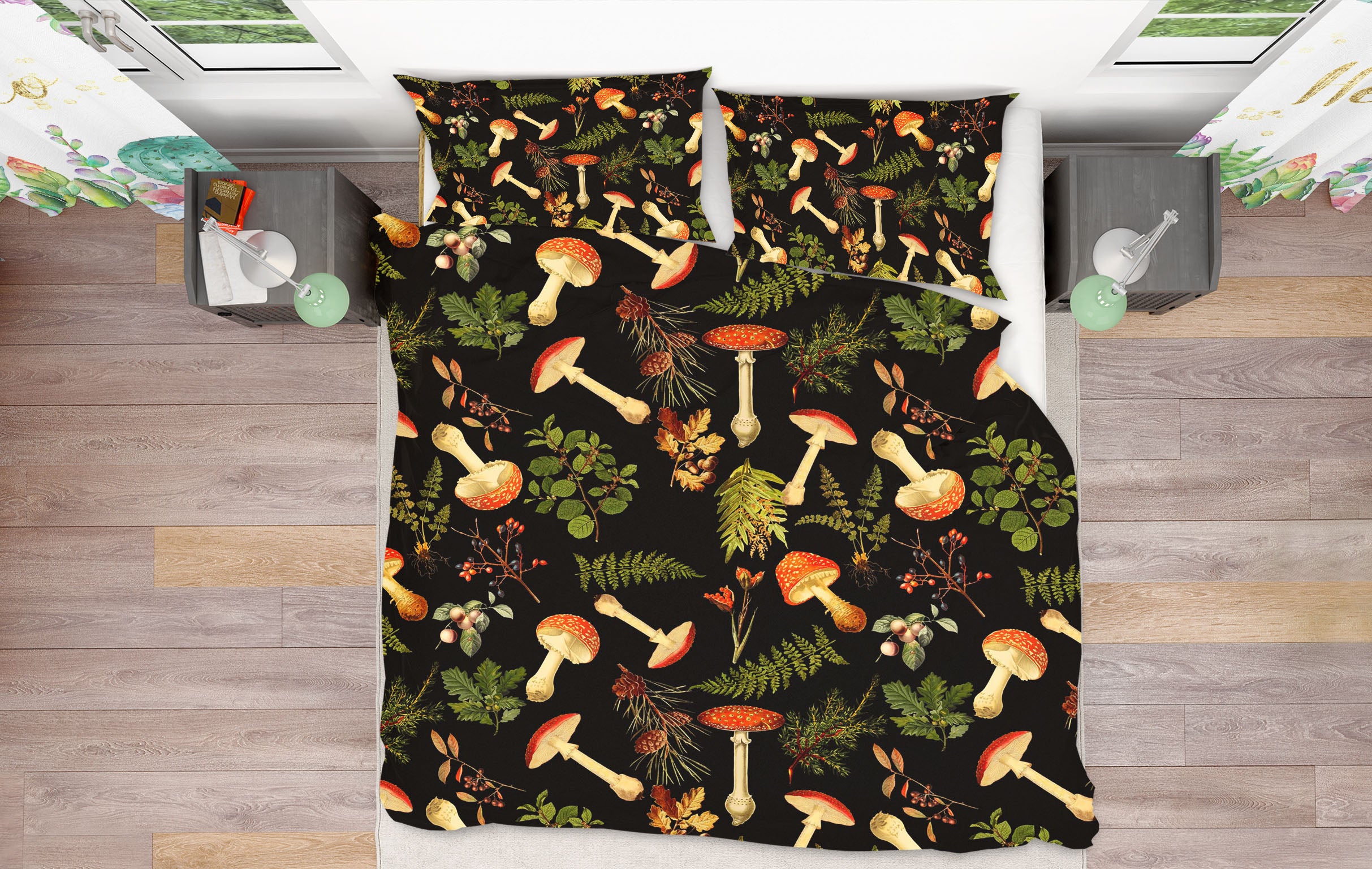 3D Mushroom Leaves 18207 Uta Naumann Bedding Bed Pillowcases Quilt