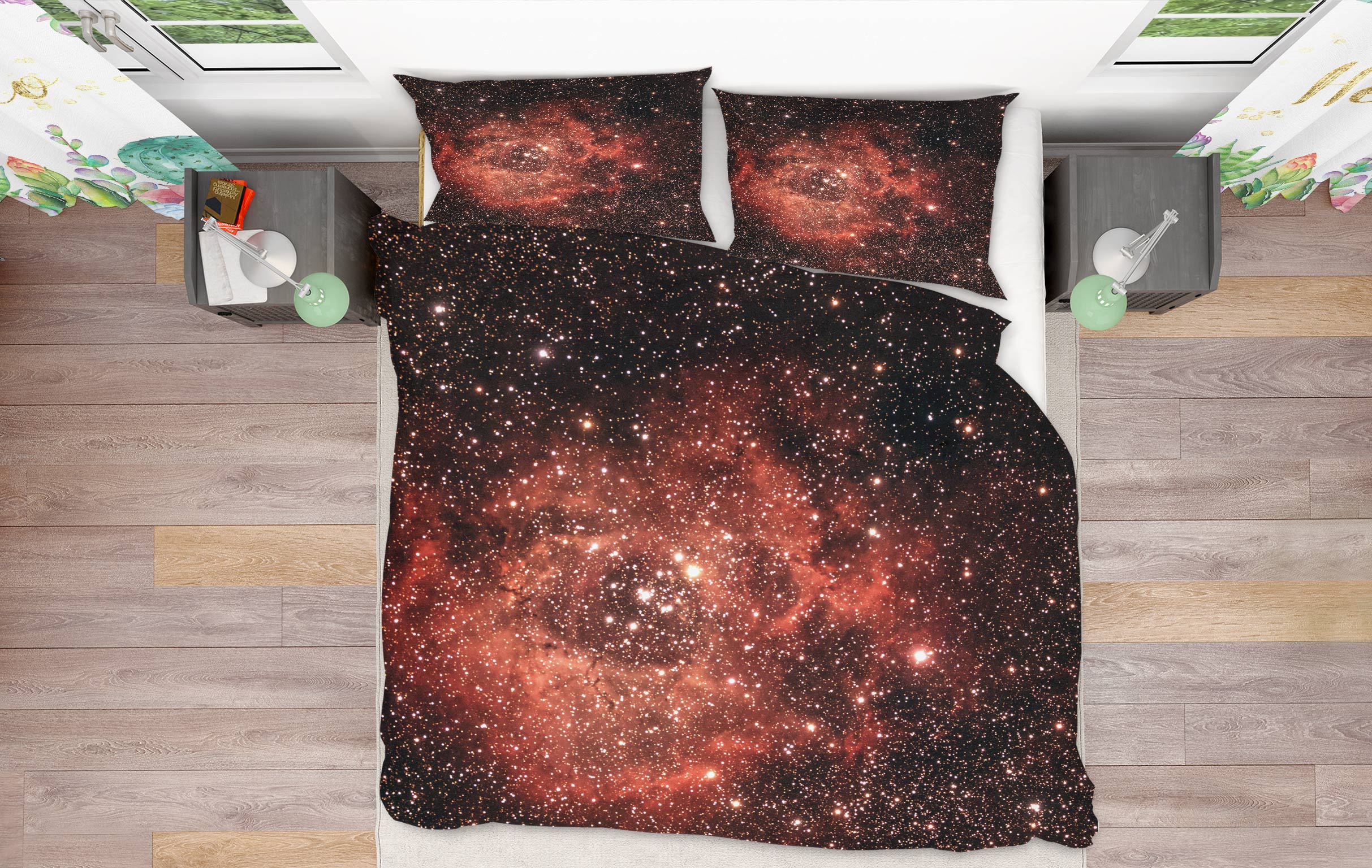 3D Starry Sky 16087 Bed Pillowcases Quilt