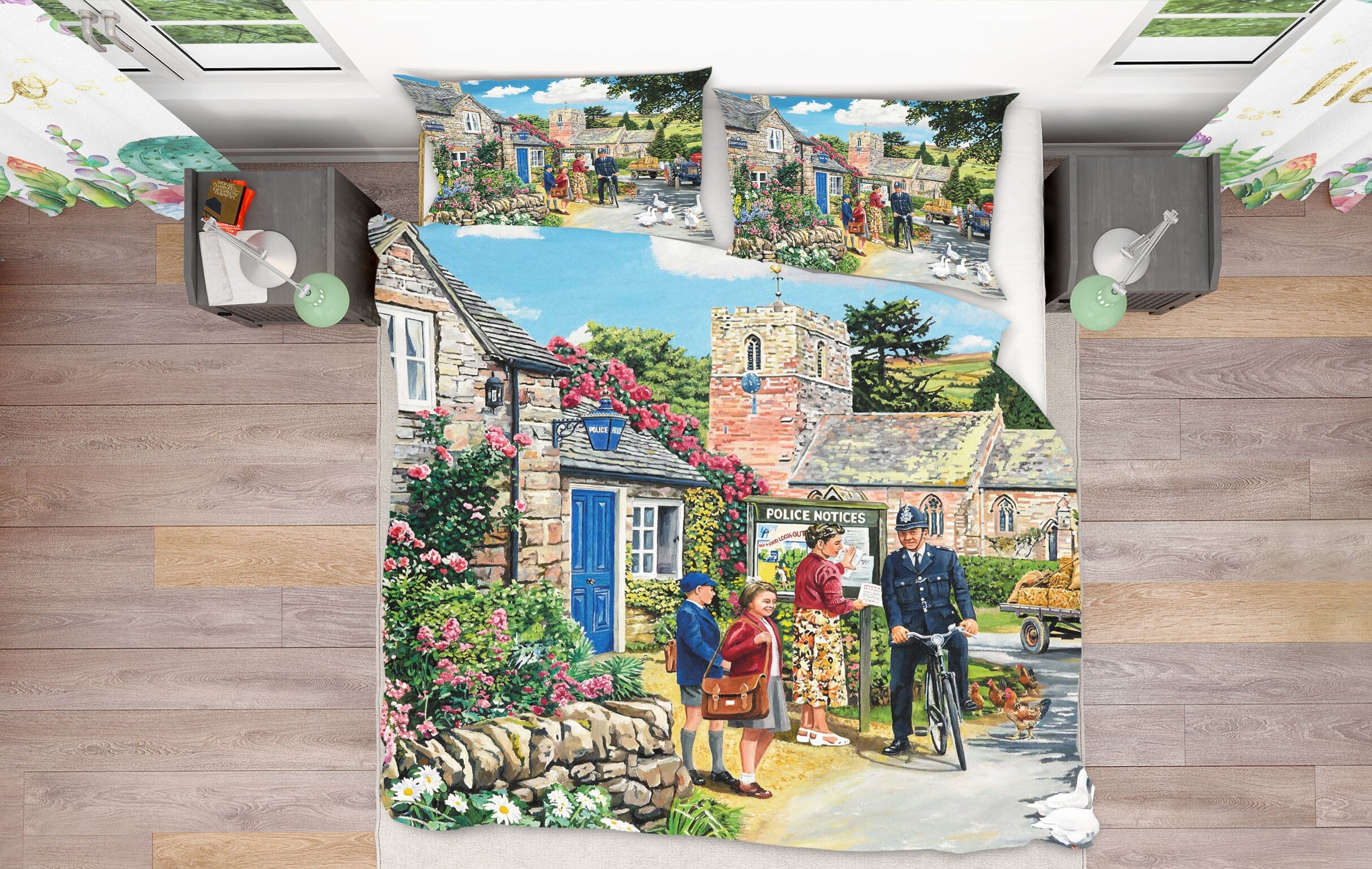 3D The Police House 2064 Trevor Mitchell bedding Bed Pillowcases Quilt Quiet Covers AJ Creativity Home