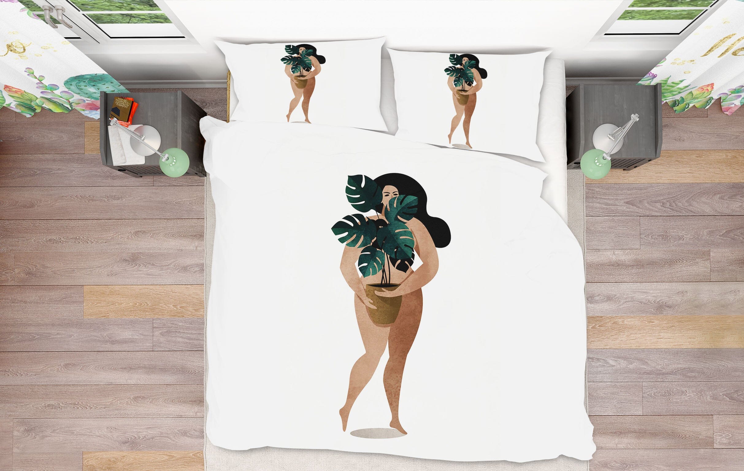 3D Flowerpot Leaves 192 Boris Draschoff Bedding Bed Pillowcases Quilt Quiet Covers AJ Creativity Home
