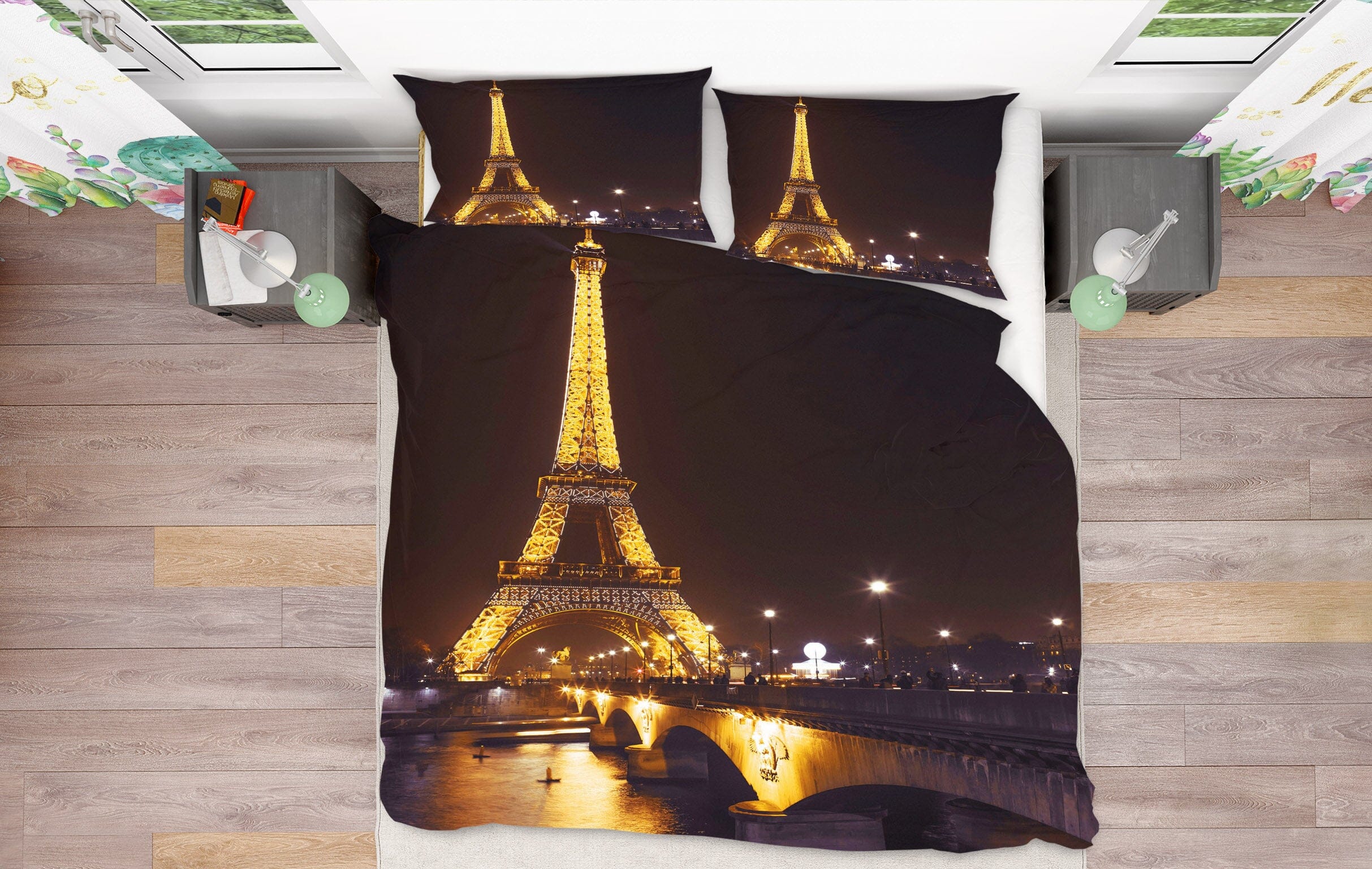 3D Eiffel Tower 2003 Assaf Frank Bedding Bed Pillowcases Quilt Quiet Covers AJ Creativity Home