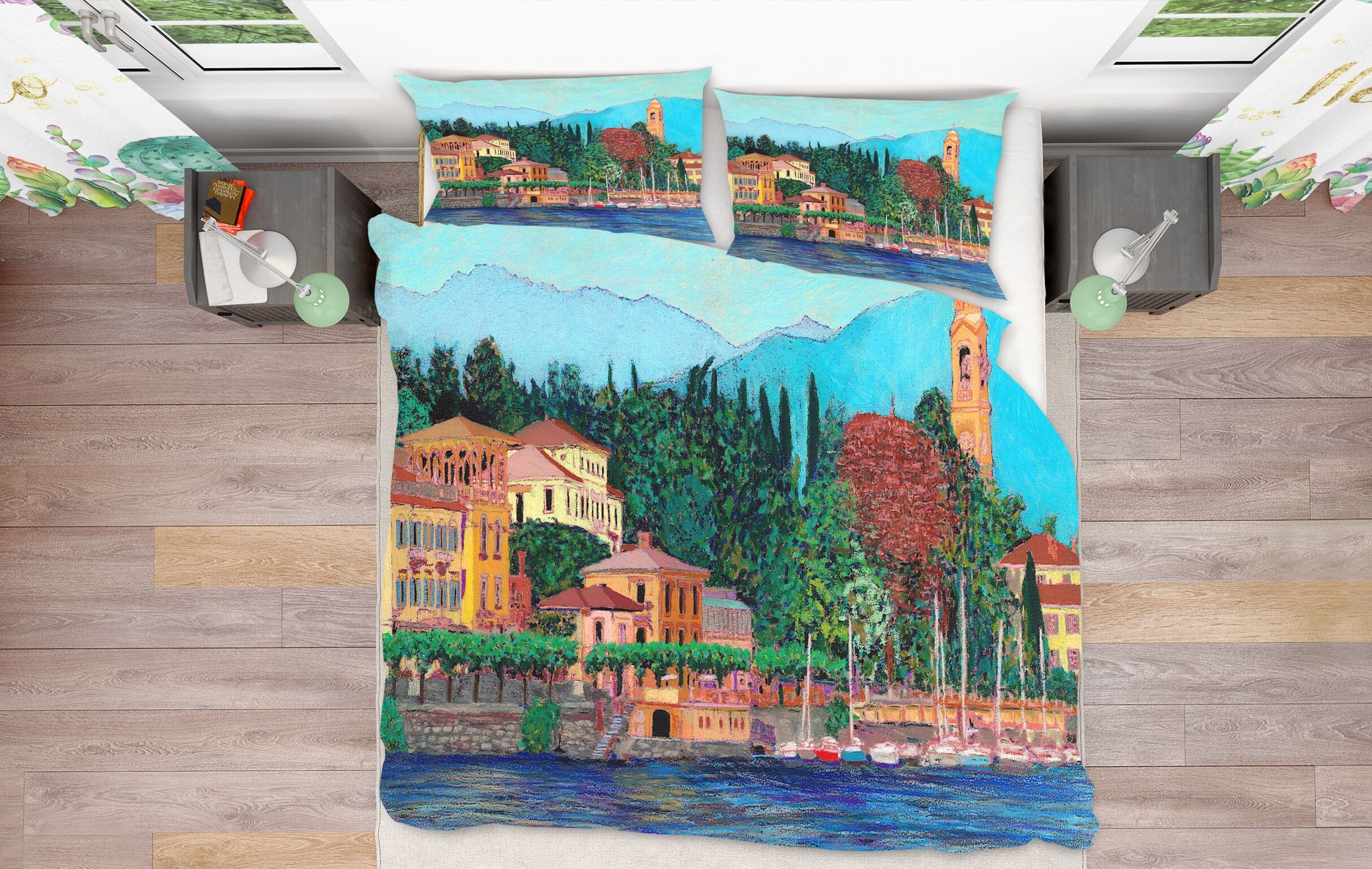 3D Lake Tower 1167 Allan P. Friedlander Bedding Bed Pillowcases Quilt Quiet Covers AJ Creativity Home
