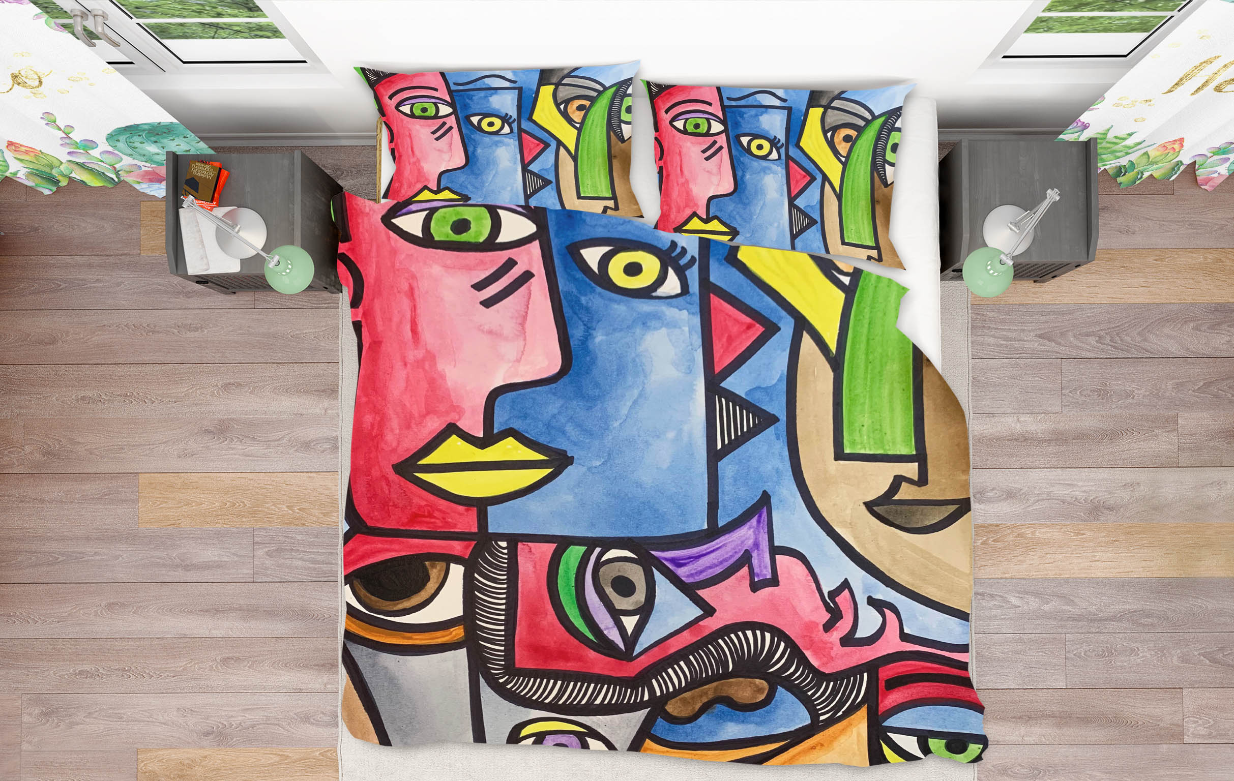 3D Abstract Caricature 3028 Jacqueline Reynoso Bedding Bed Pillowcases Quilt Cover Duvet Cover