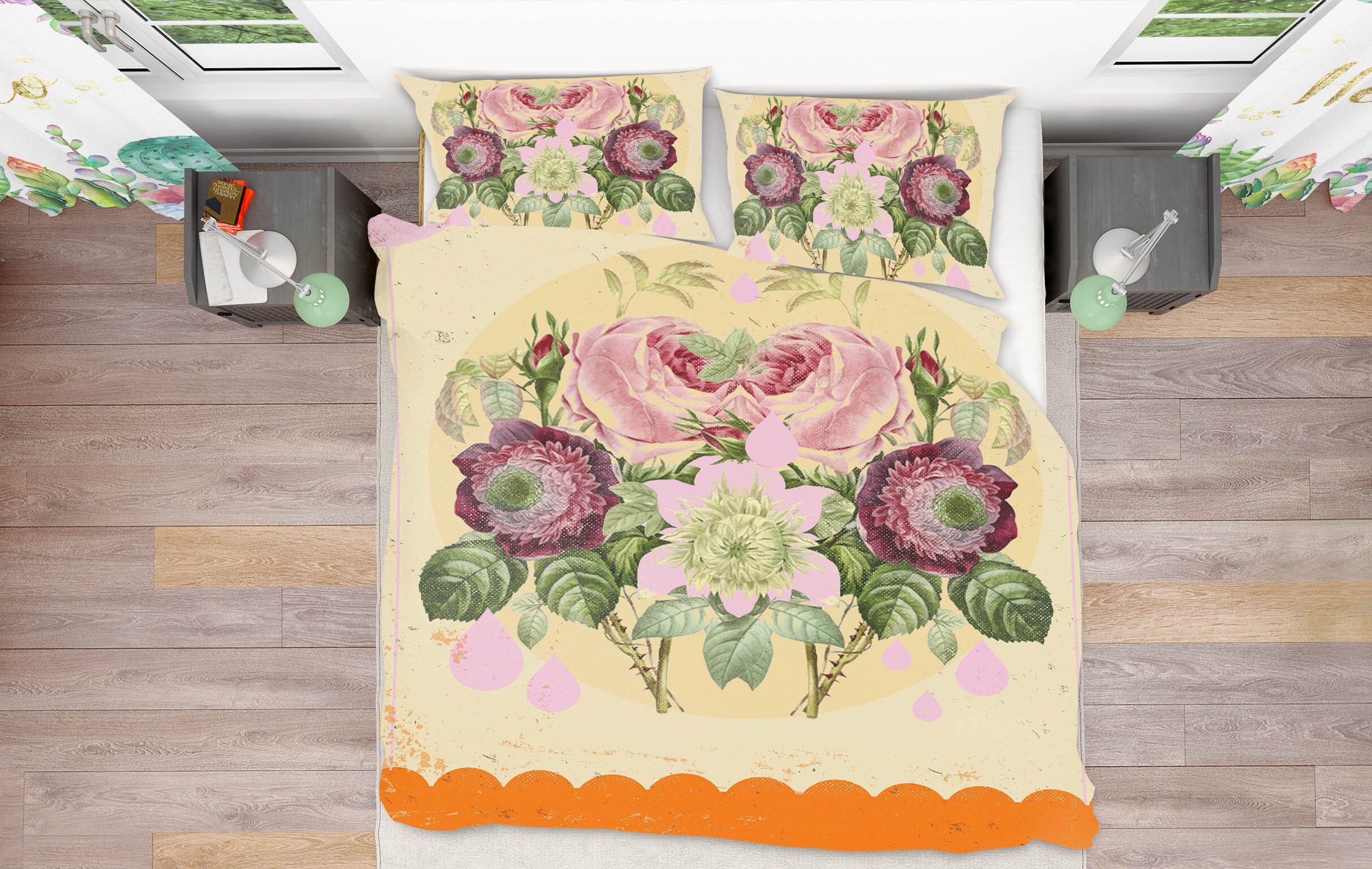 3D Flower Cluster 2111 Showdeer Bedding Bed Pillowcases Quilt Quiet Covers AJ Creativity Home