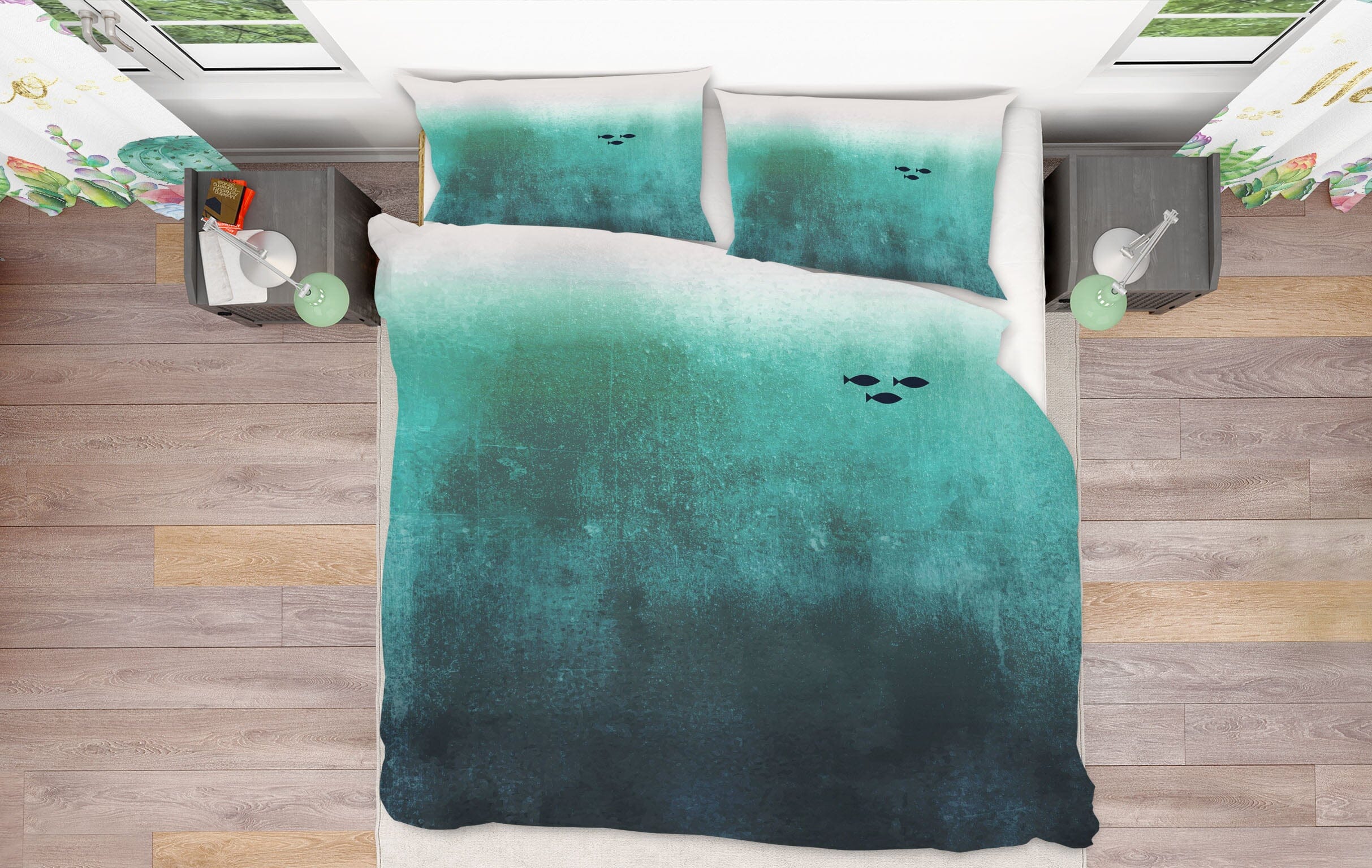 3D Green Deep Sea 176 Boris Draschoff Bedding Bed Pillowcases Quilt Quiet Covers AJ Creativity Home