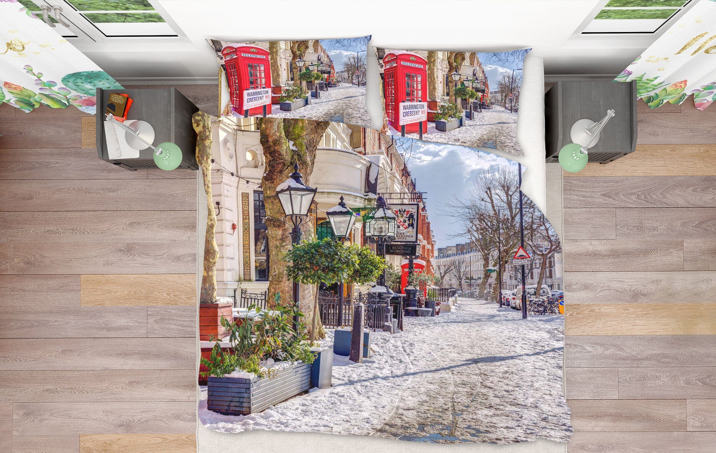 3D London Street 2021 Assaf Frank Bedding Bed Pillowcases Quilt Quiet Covers AJ Creativity Home