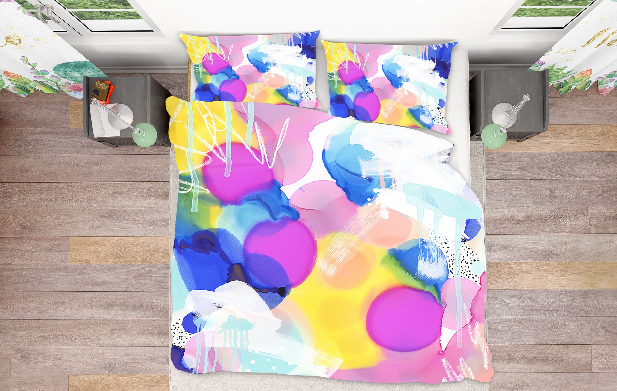 3D Color Circle 12129 Bed Pillowcases Quilt