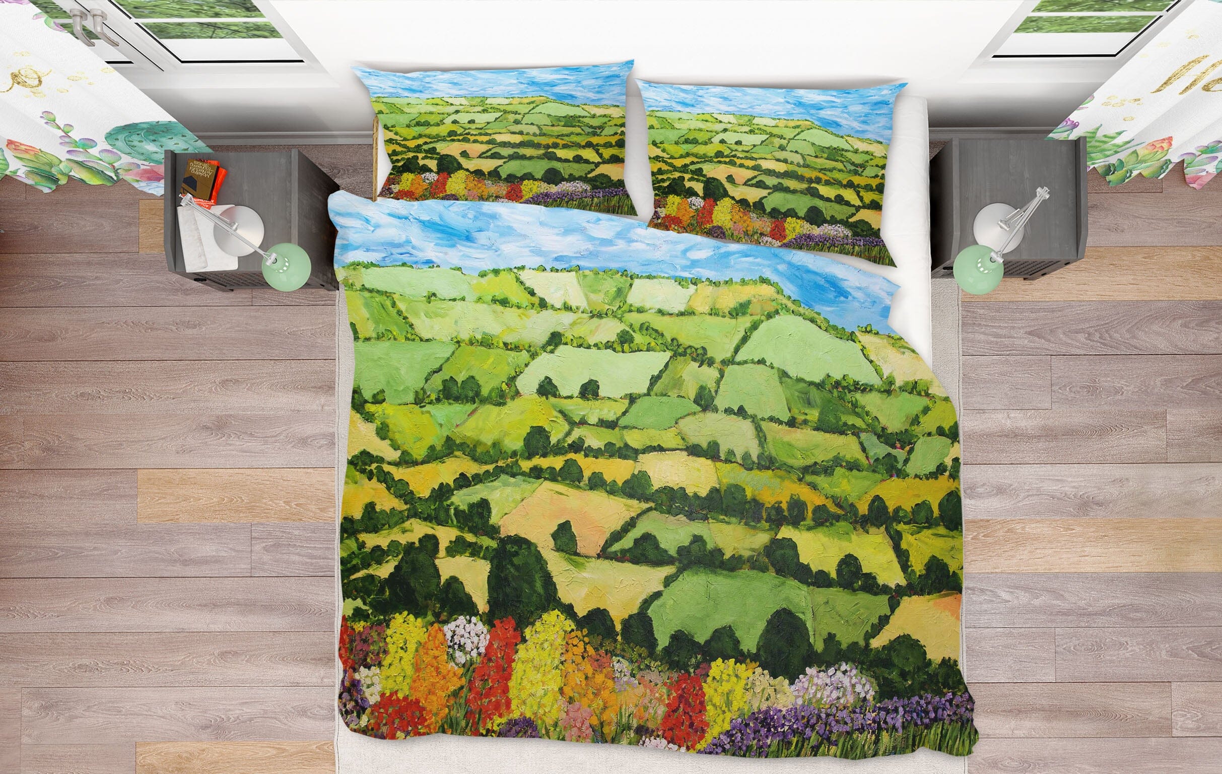 3D Land Flower Field 1144 Allan P. Friedlander Bedding Bed Pillowcases Quilt Quiet Covers AJ Creativity Home
