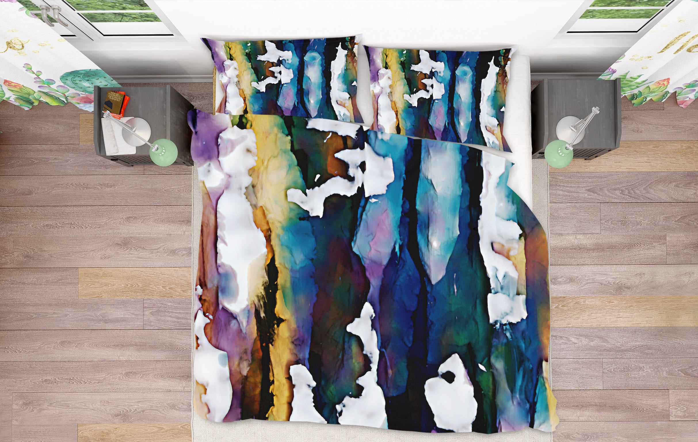 3D Watercolor 15199 Bed Pillowcases Quilt