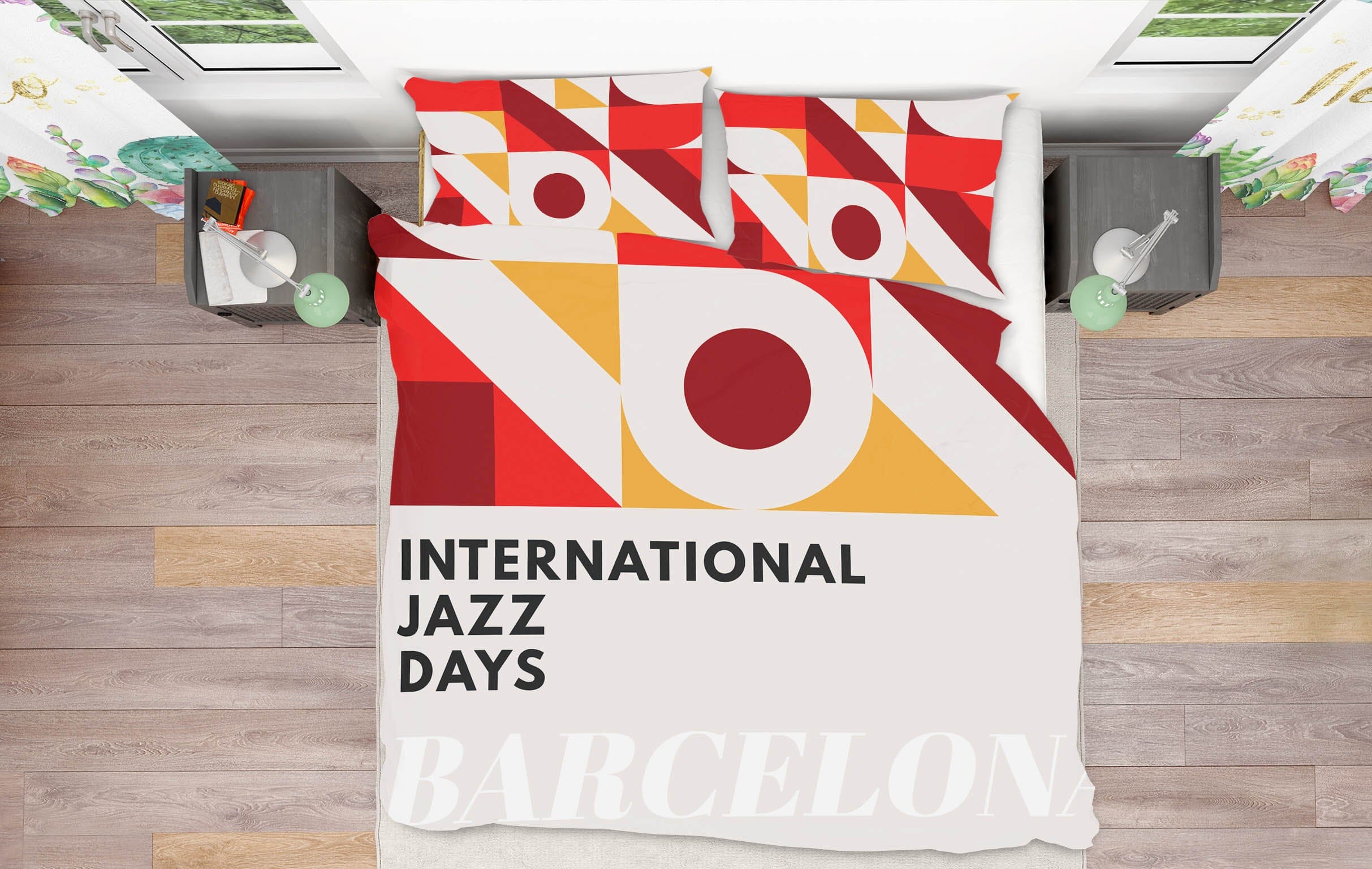 3D Red Circular Pattern 159 Boris Draschoff Bedding Bed Pillowcases Quilt Quiet Covers AJ Creativity Home