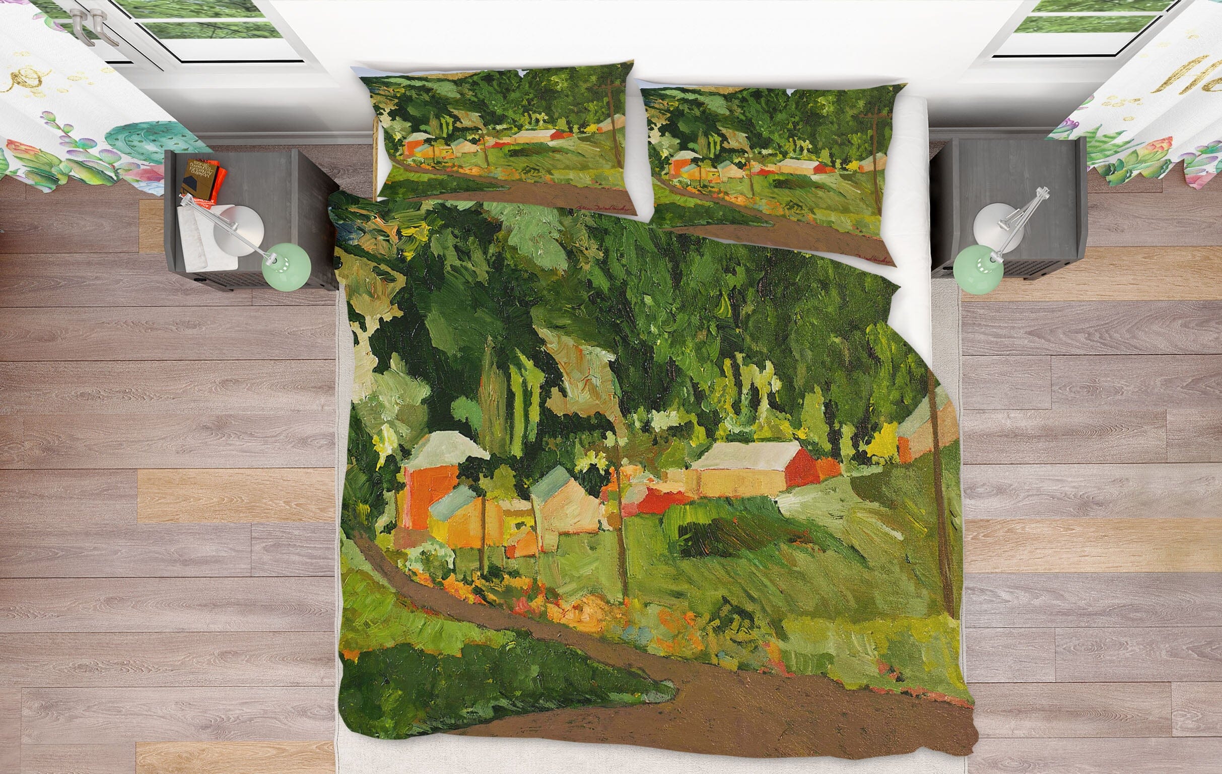 3D Forest House 1054 Allan P. Friedlander Bedding Bed Pillowcases Quilt Quiet Covers AJ Creativity Home