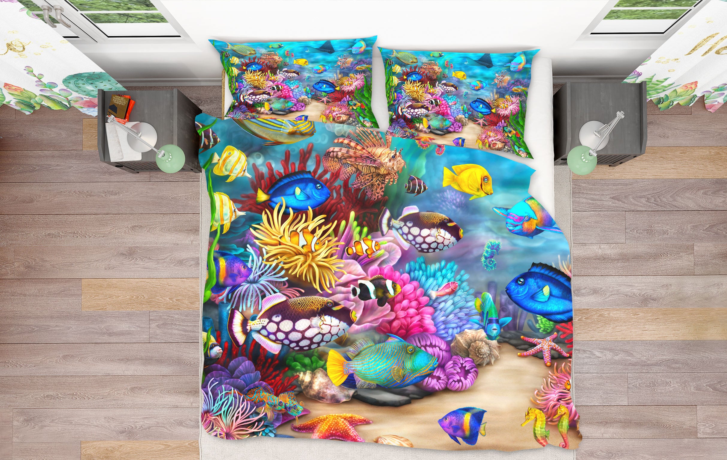3D Colorful Fish Coral 8861 Brigid Ashwood Bedding Bed Pillowcases Quilt Cover Duvet Cover