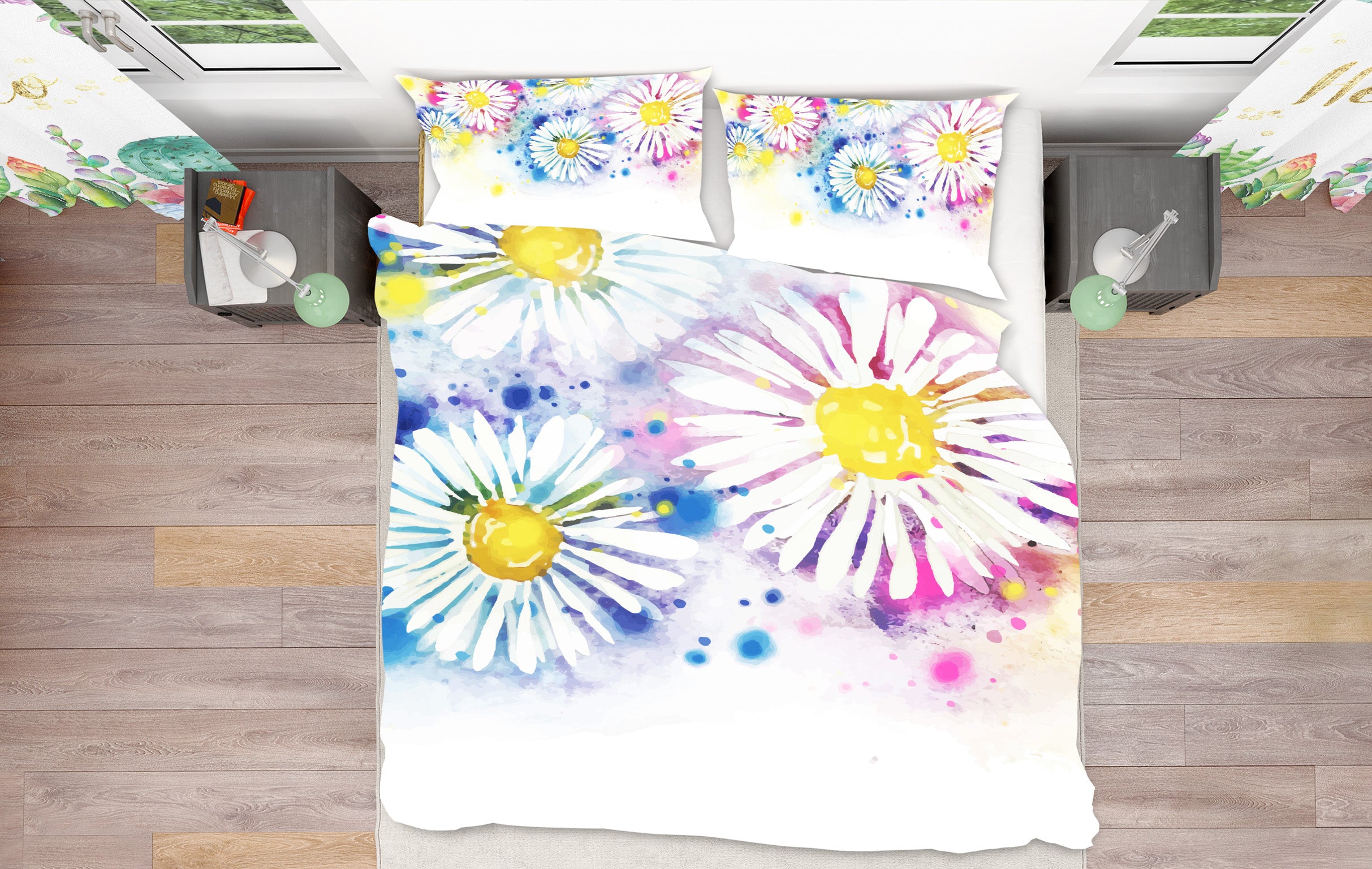 3D Chrysanthemum 60173 Bed Pillowcases Quilt