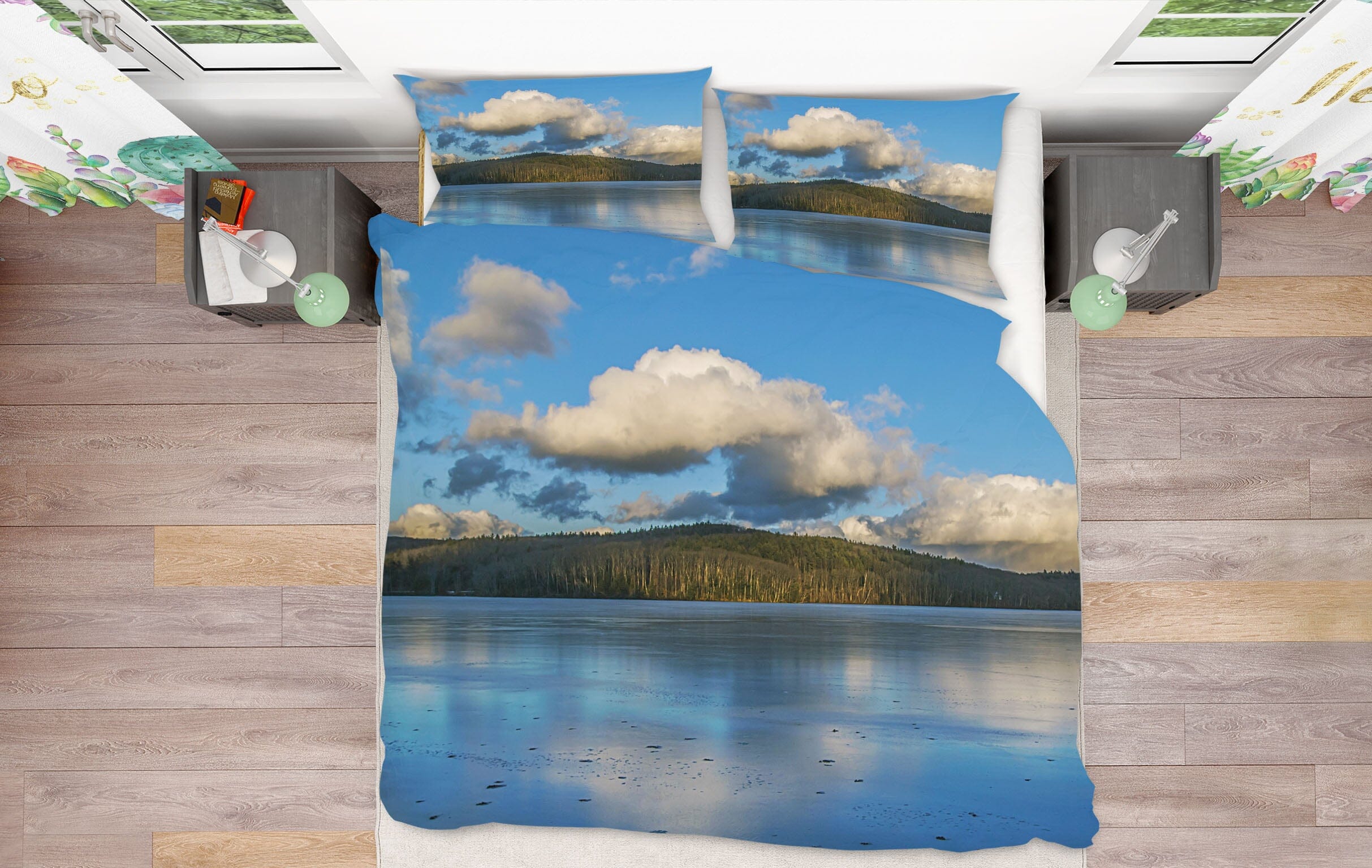 3D Ice Swept Clouds 1001 Jerry LoFaro bedding Bed Pillowcases Quilt Quiet Covers AJ Creativity Home