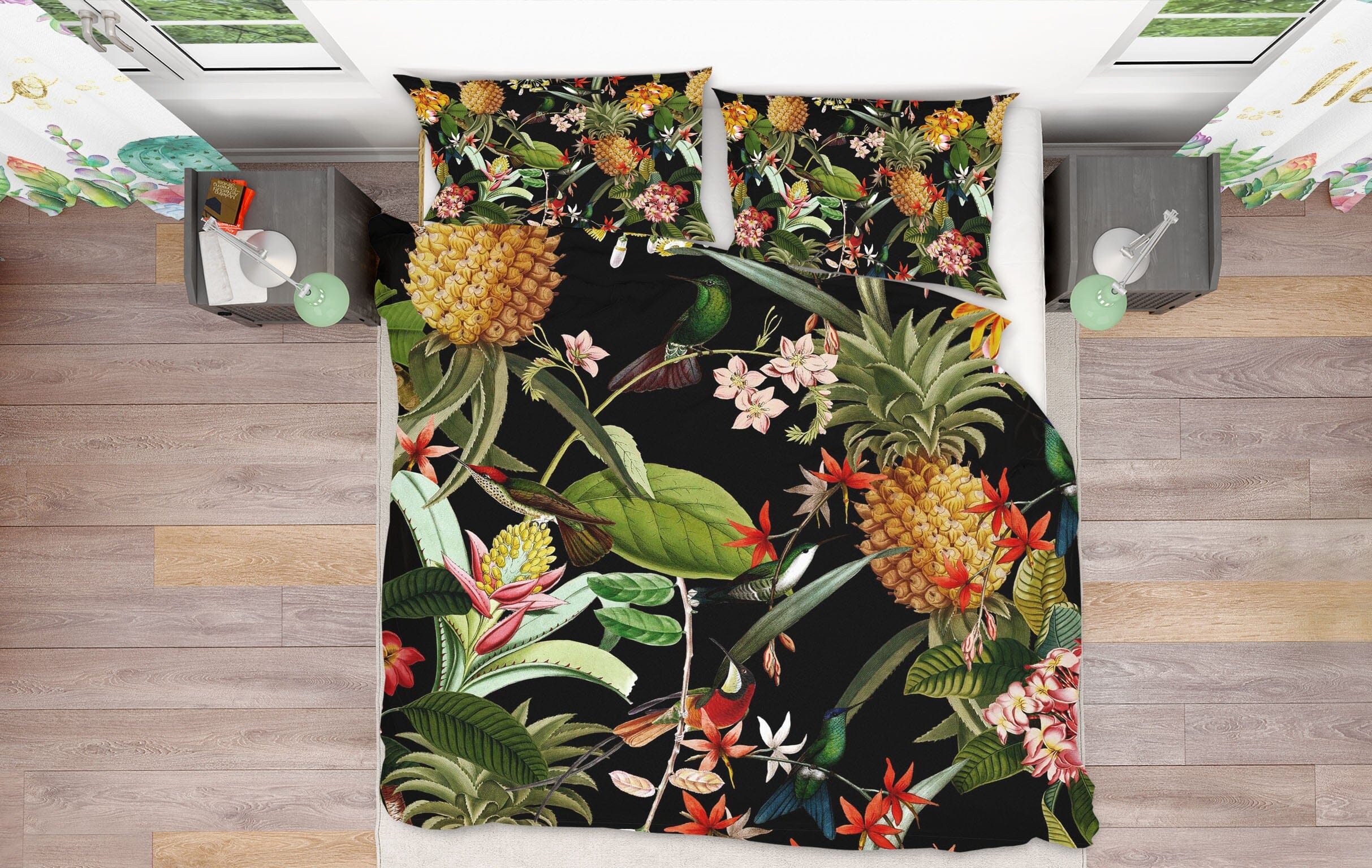 3D Pineapple Bird 160 Uta Naumann Bedding Bed Pillowcases Quilt Quiet Covers AJ Creativity Home