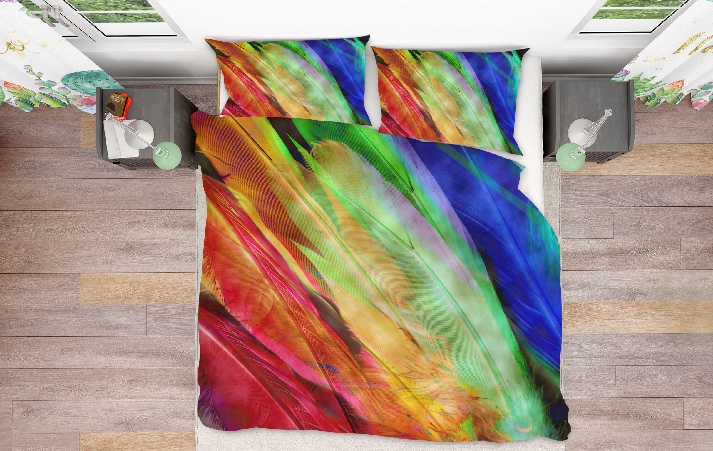 3D Colored Feathers 70010 Shandra Smith Bedding Bed Pillowcases Quilt