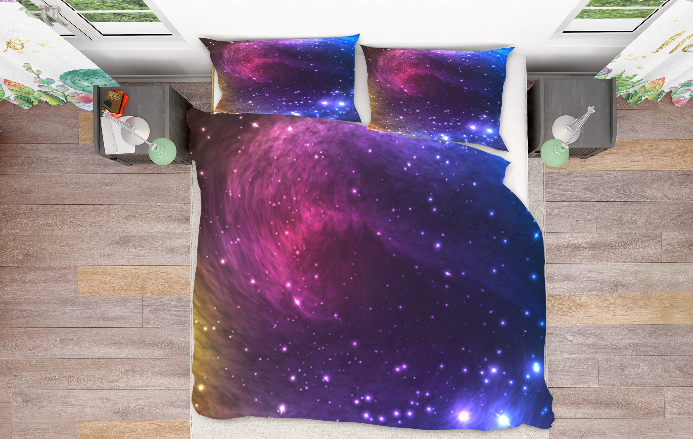 3D Starry Sky 16117 Bed Pillowcases Quilt