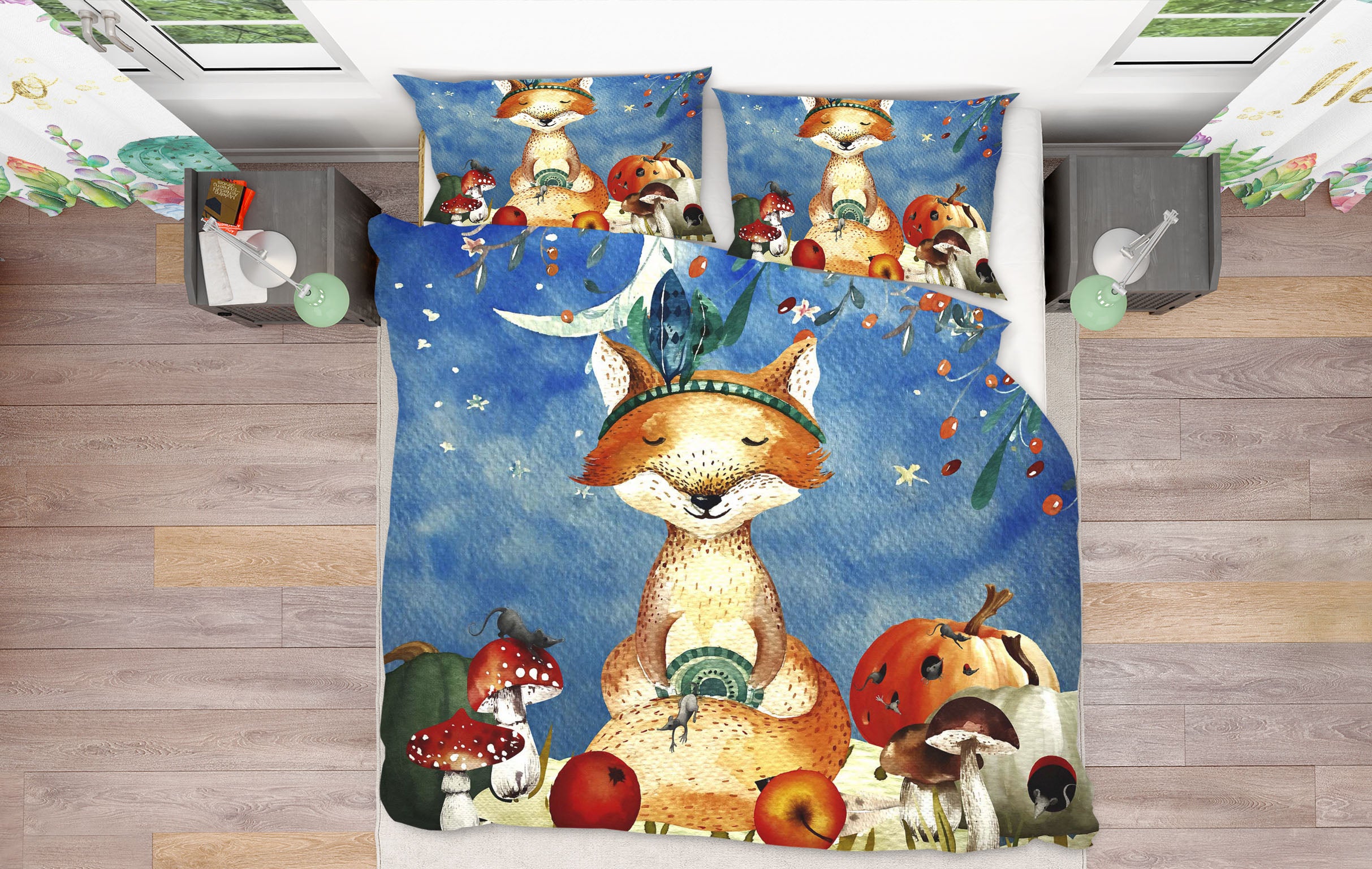 3D Fox 18122 Uta Naumann Bedding Bed Pillowcases Quilt