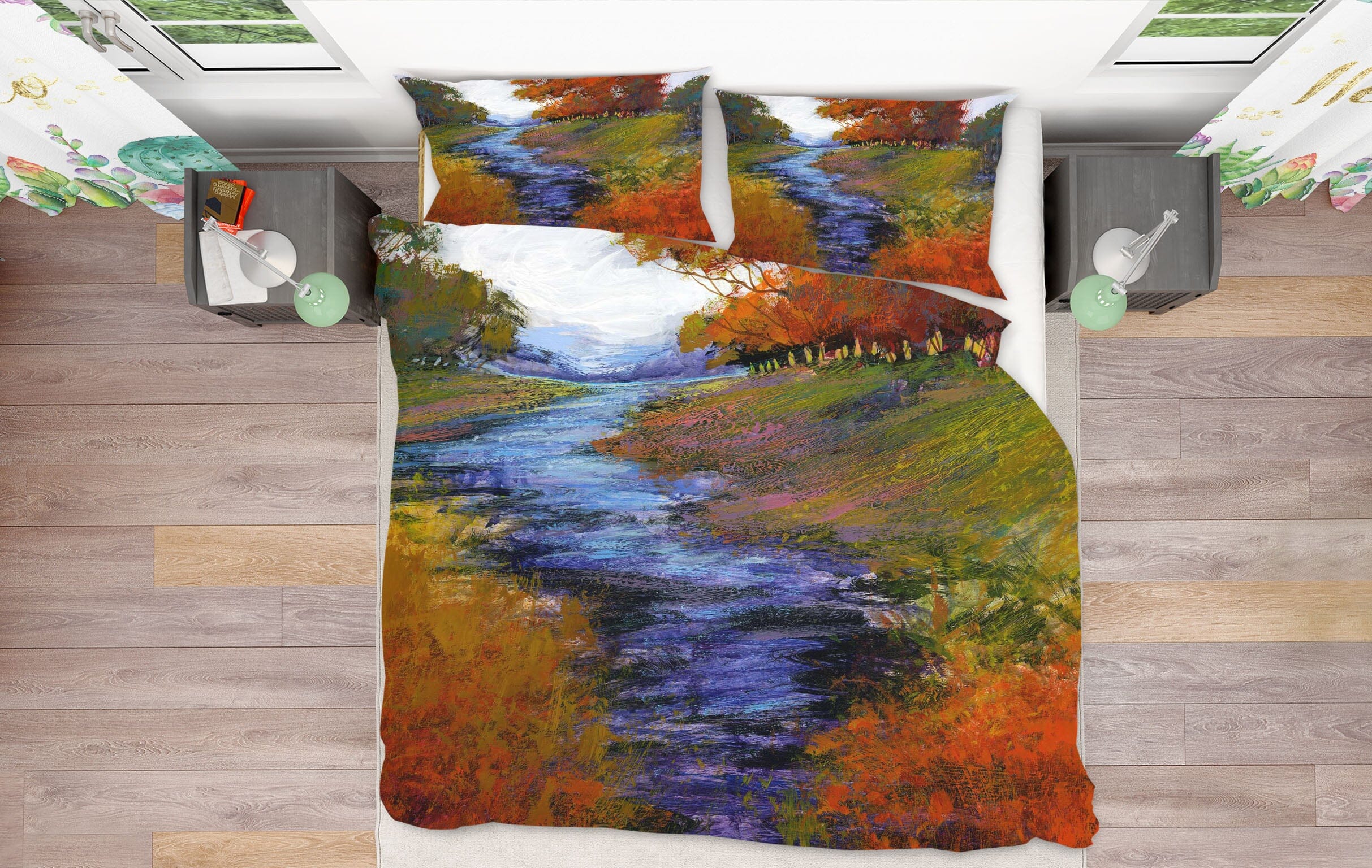3D Woods Creek 1048 Michael Tienhaara Bedding Bed Pillowcases Quilt Quiet Covers AJ Creativity Home