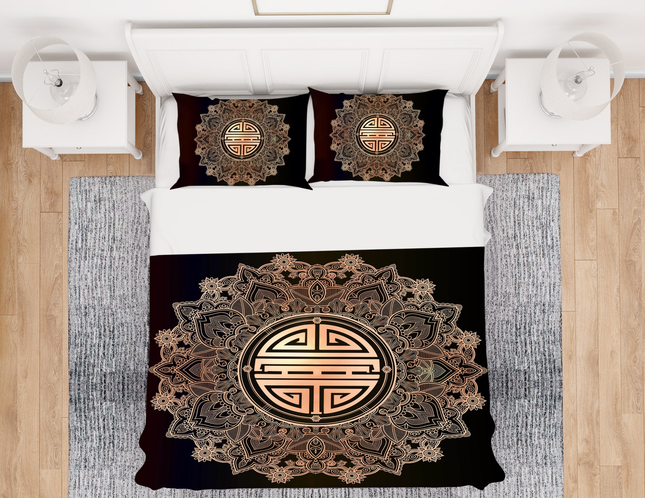 3D Golden Texture 59032 Bed Pillowcases Quilt