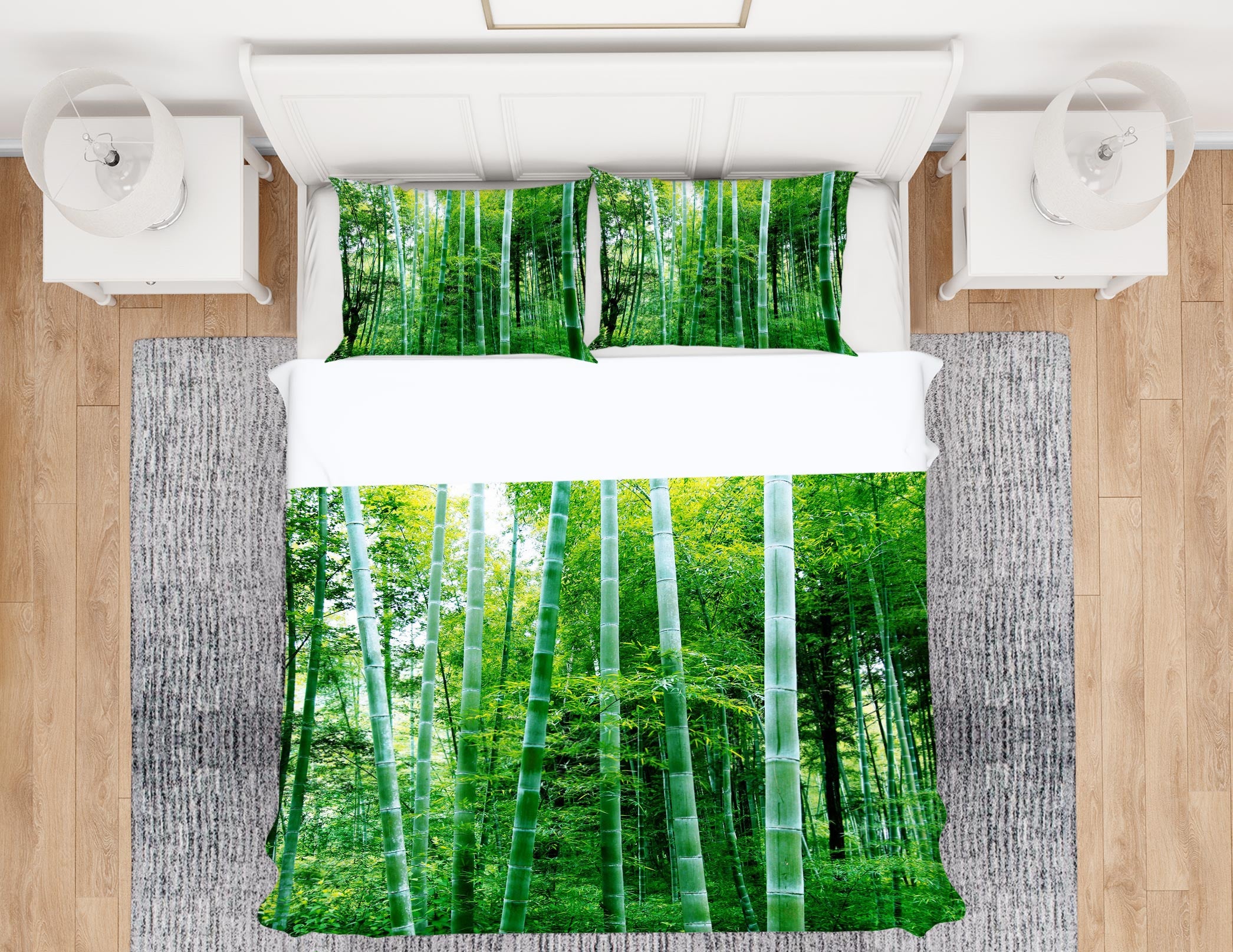 3D Bamboo Forest 13141 Bed Pillowcases Quilt