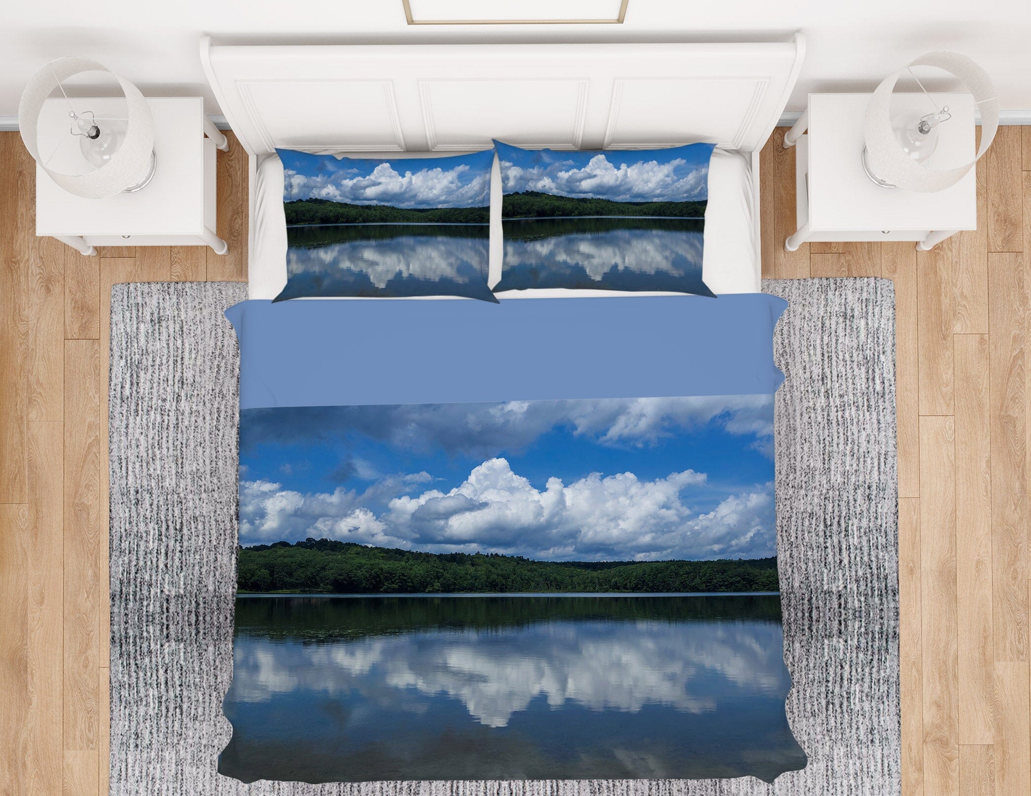3D Cloud Lake 1004 Jerry LoFaro bedding Bed Pillowcases Quilt Quiet Covers AJ Creativity Home